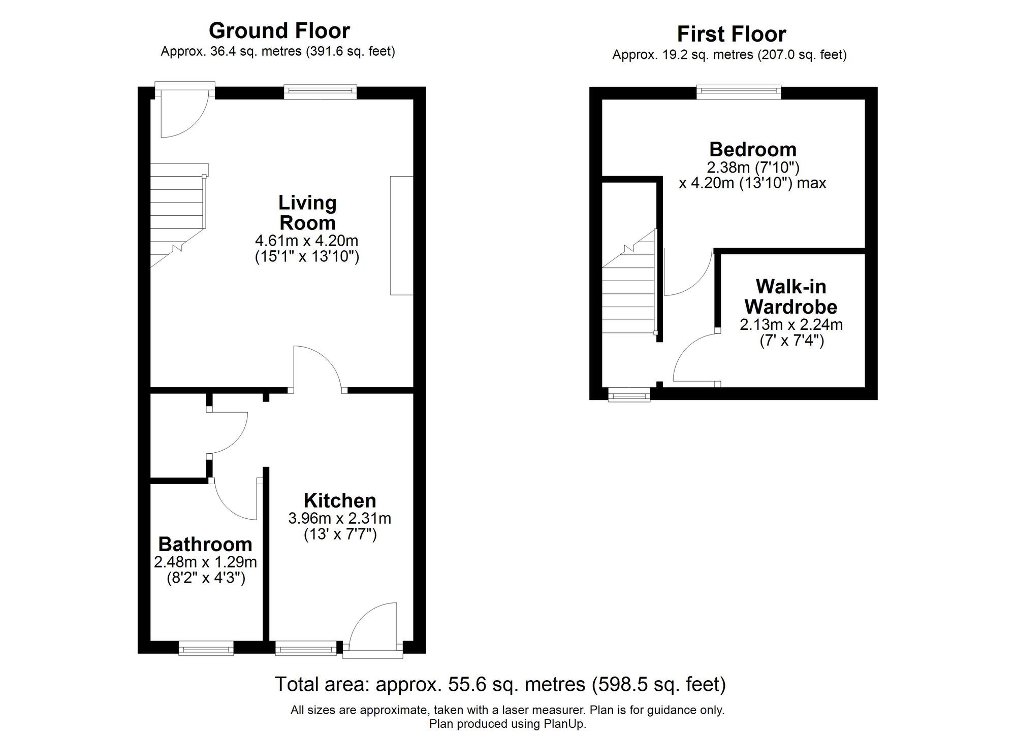 Floorplan of 1 bedroom Mid Terrace House to rent, Coquet Street, Chopwell, Tyne and Wear, NE17