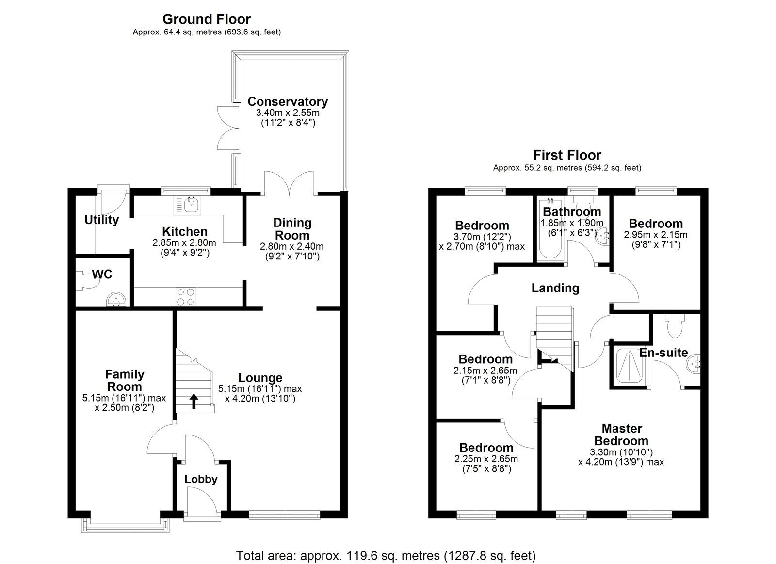 Floorplan of 4 bedroom Detached House for sale, Chapel Drive  Delves Lane, Consett, Durham, DH8