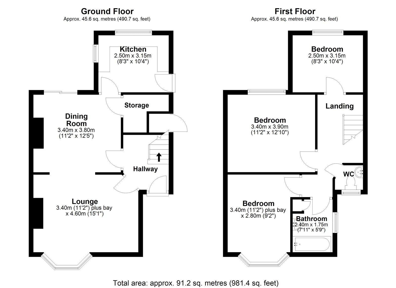 Floorplan of 3 bedroom Semi Detached House for sale, Kings Road, Blackhill, Consett, Durham, DH8