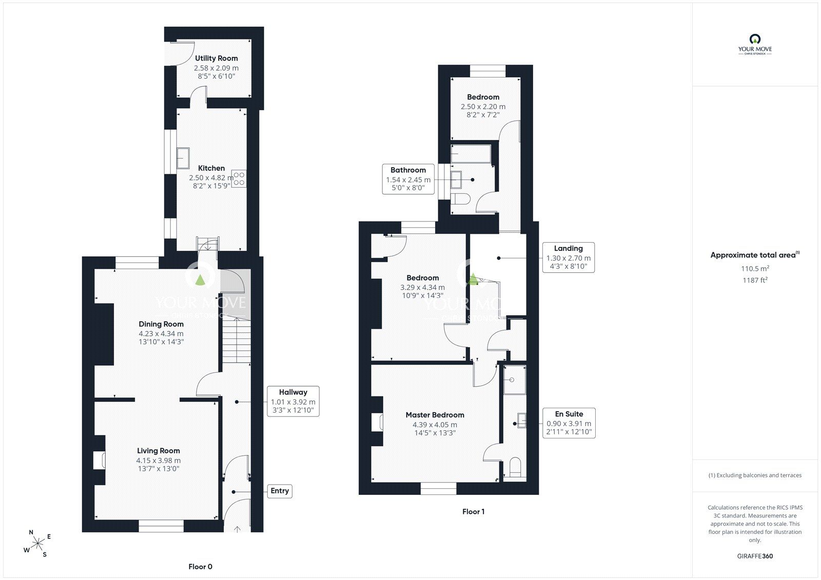 Floorplan of 3 bedroom Mid Terrace House for sale, Villa Real Road, Consett, Durham, DH8