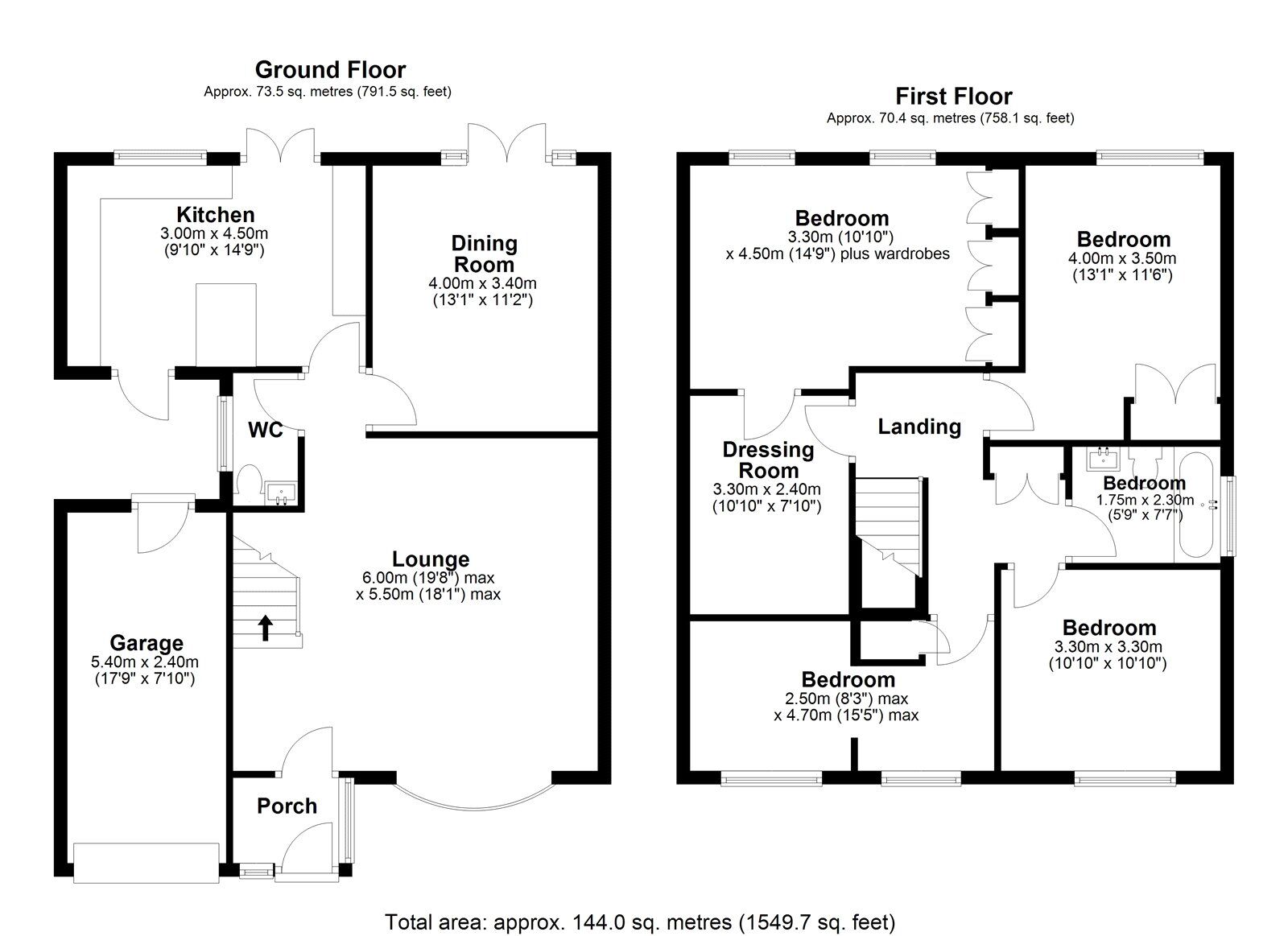 Floorplan of 4 bedroom Detached House for sale, Newbury Drive, Shotley Bridge, Consett, Durham, DH8