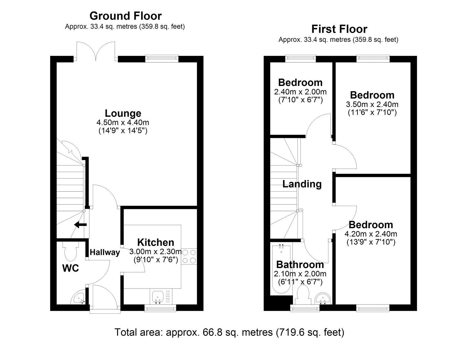 Floorplan of 3 bedroom Mid Terrace House for sale, Generation Place, Consett, Durham, DH8