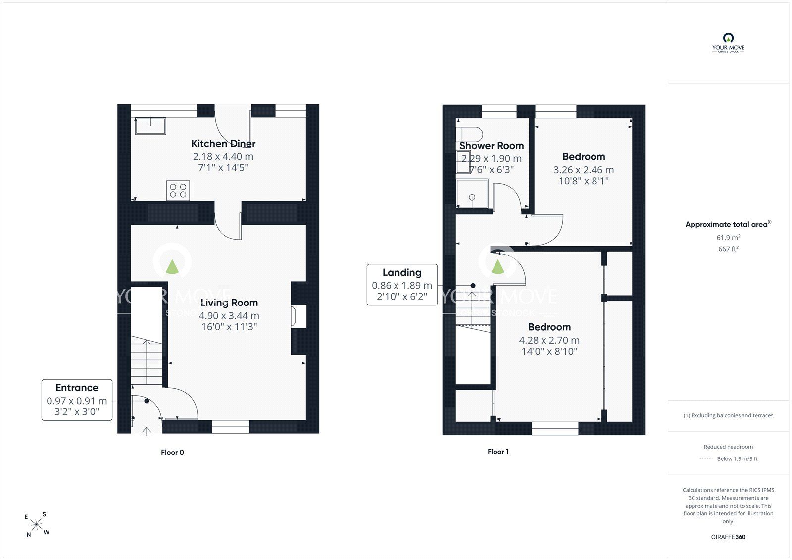 Floorplan of 2 bedroom Mid Terrace House for sale, Garden Terrace, Leadgate, Consett, Durham, DH8