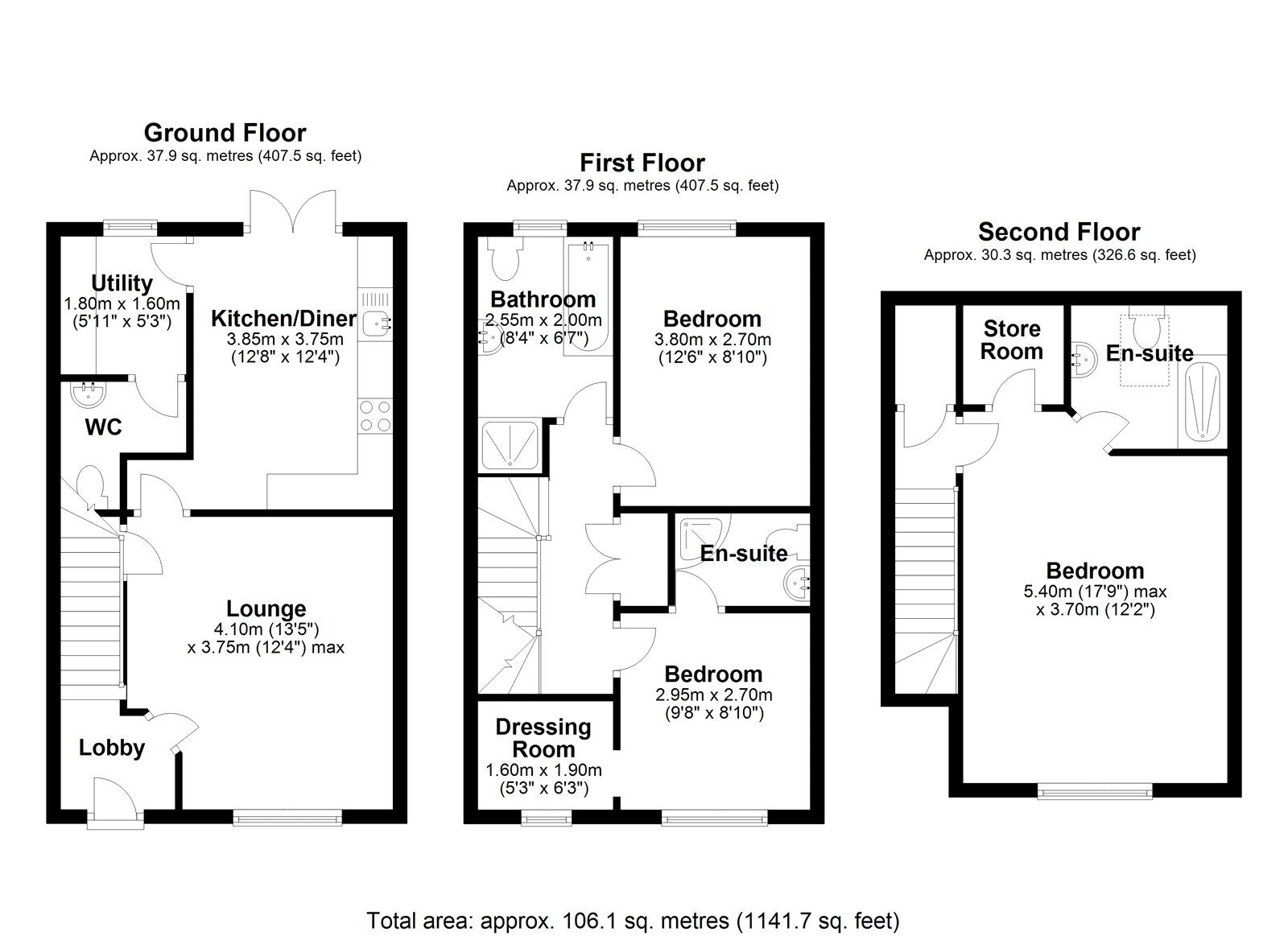 Floorplan of 3 bedroom Semi Detached House for sale, Havering Court, Consett, Durham, DH8