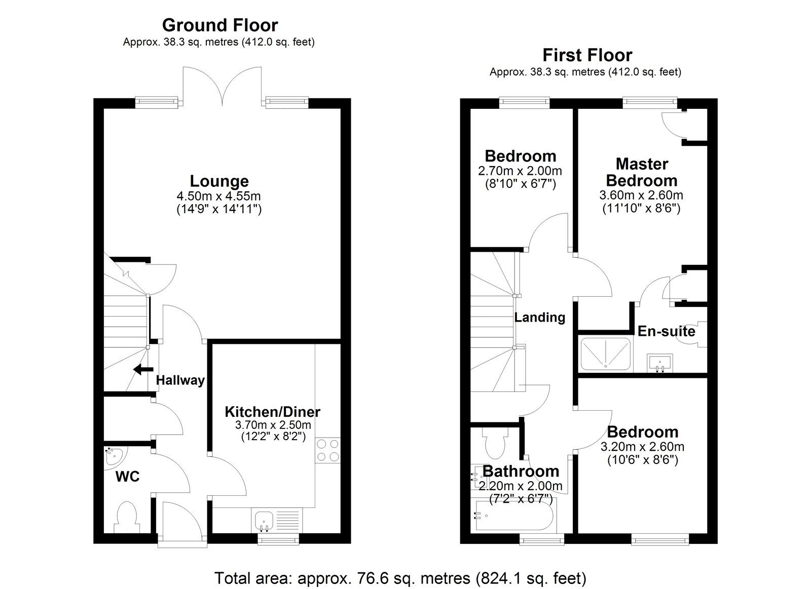 Floorplan of 3 bedroom Semi Detached House for sale, Richardson Way, Durham, DH8