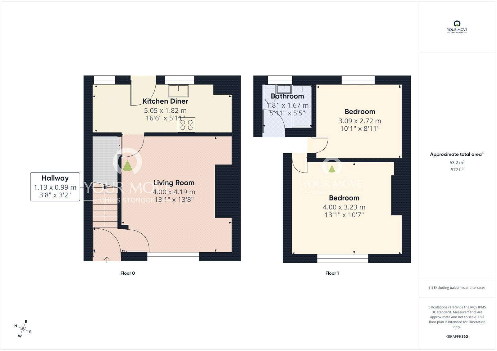 Floorplan of 2 bedroom Mid Terrace House for sale, West Street, Leadgate, Consett, Durham, DH8
