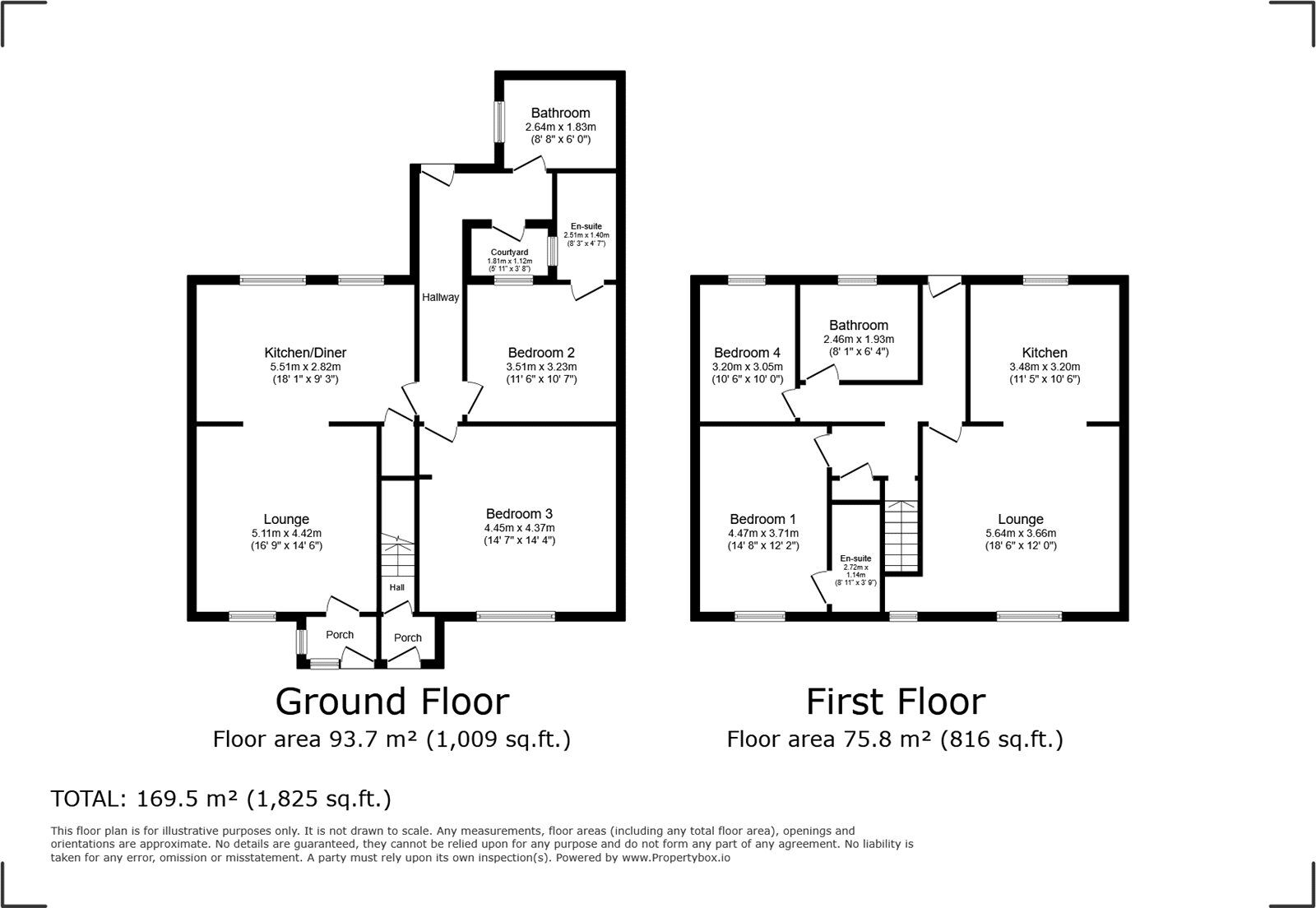 Floorplan of 2 bedroom Mid Terrace Flat to rent, Sherburn Terrace, Consett, Durham, DH8