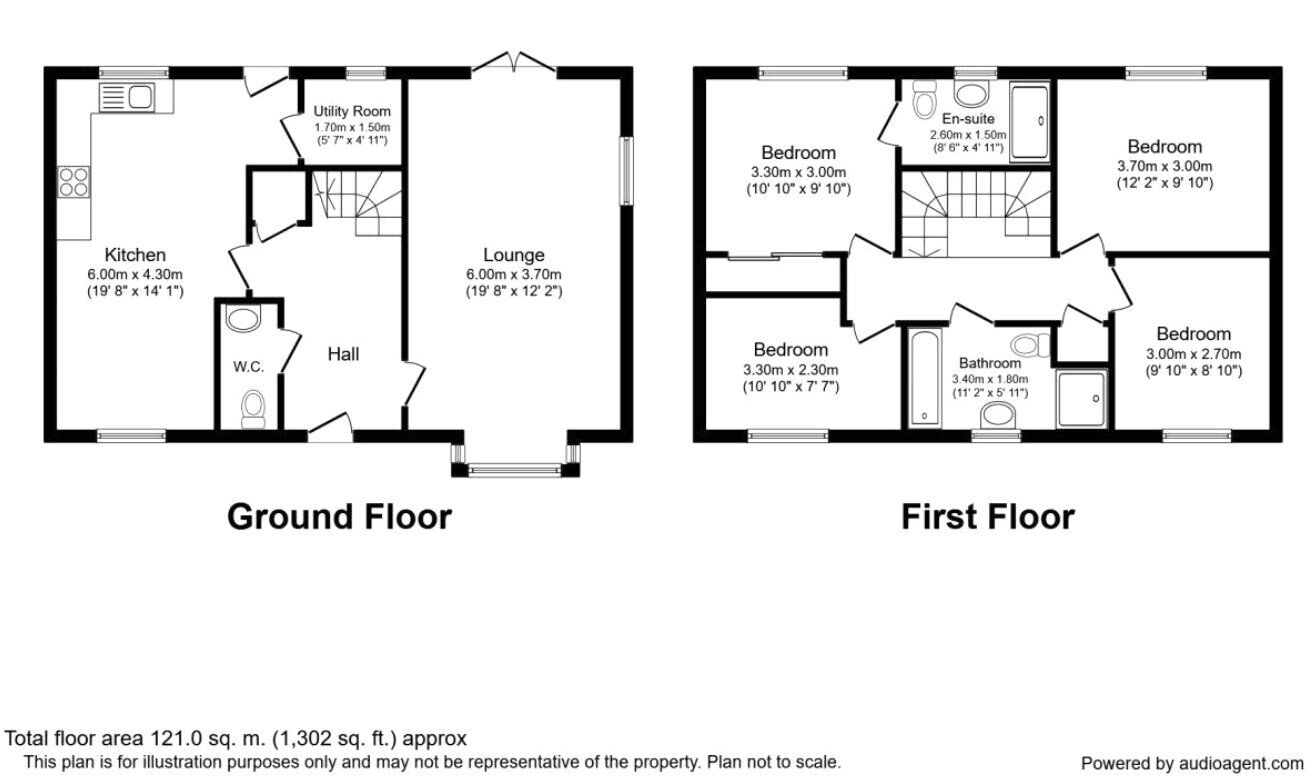 Floorplan of 4 bedroom Detached House for sale, Frazer Road, Shotley Bridge, Consett, Durham, DH8