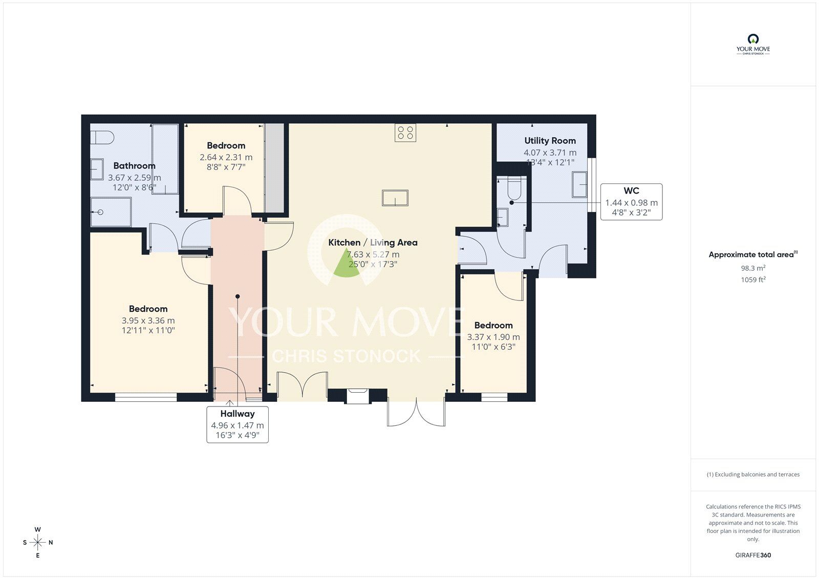 Floorplan of 3 bedroom Detached House for sale, Stanley Street, Consett, Durham, DH8