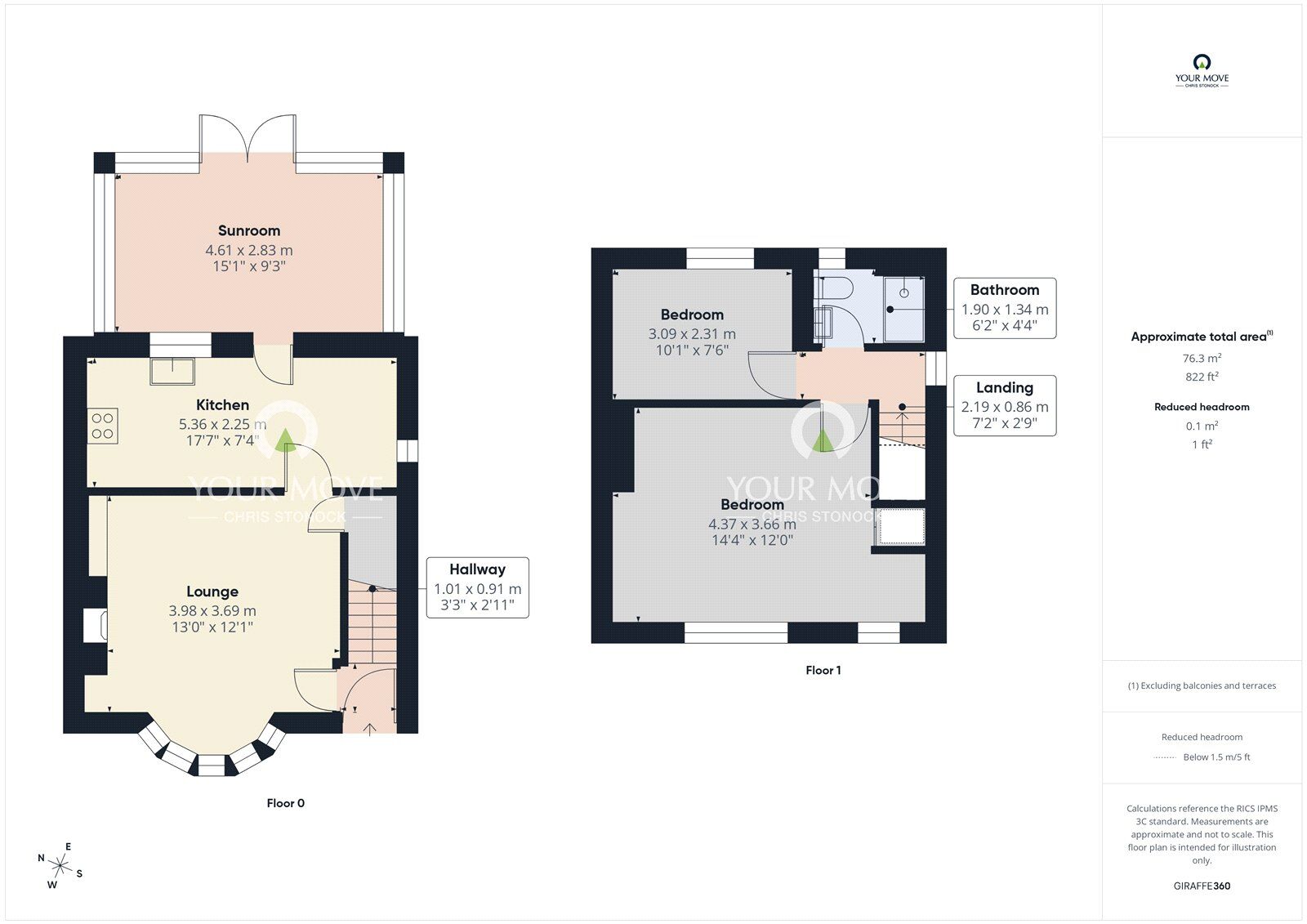 Floorplan of 2 bedroom Semi Detached House for sale, Delves Lane, Consett, Durham, DH8