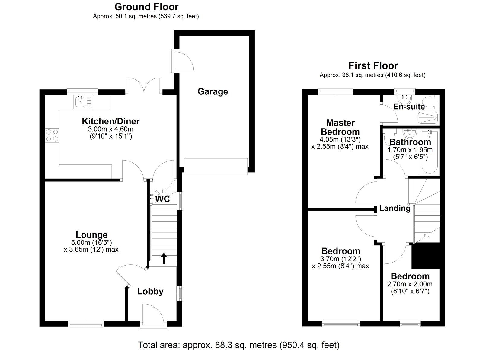 Floorplan of 3 bedroom Detached House for sale, Victory Close, Delves Lane, Consett, Durham, DH8