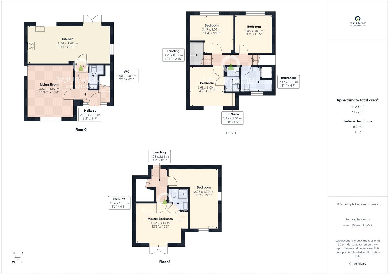 Floorplan of 5 bedroom Detached House for sale, The Chequers, Templetown, Consett, Durham, DH8