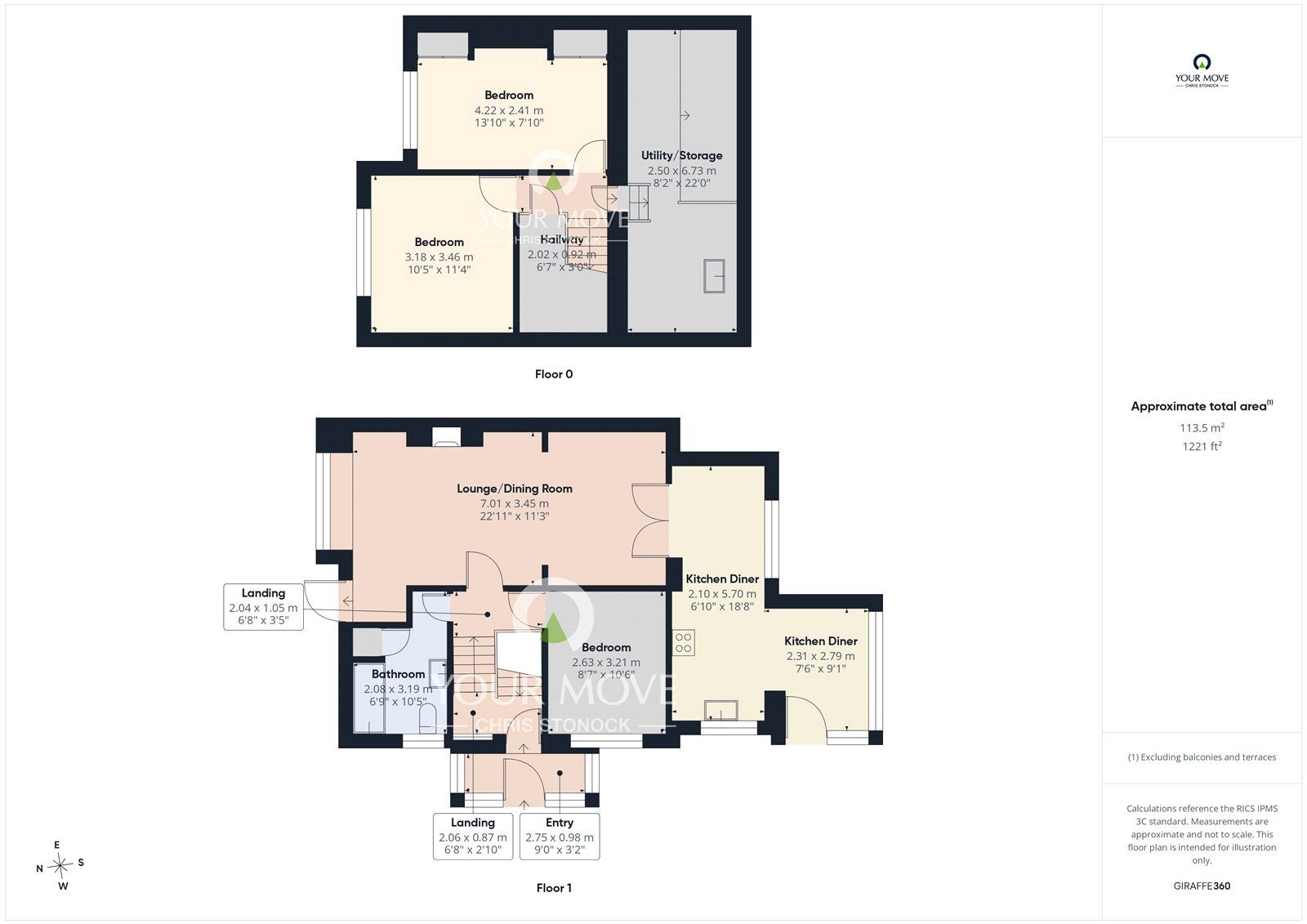 Floorplan of 3 bedroom Semi Detached House for sale, Drover Road, Castleside, Consett, Durham, DH8