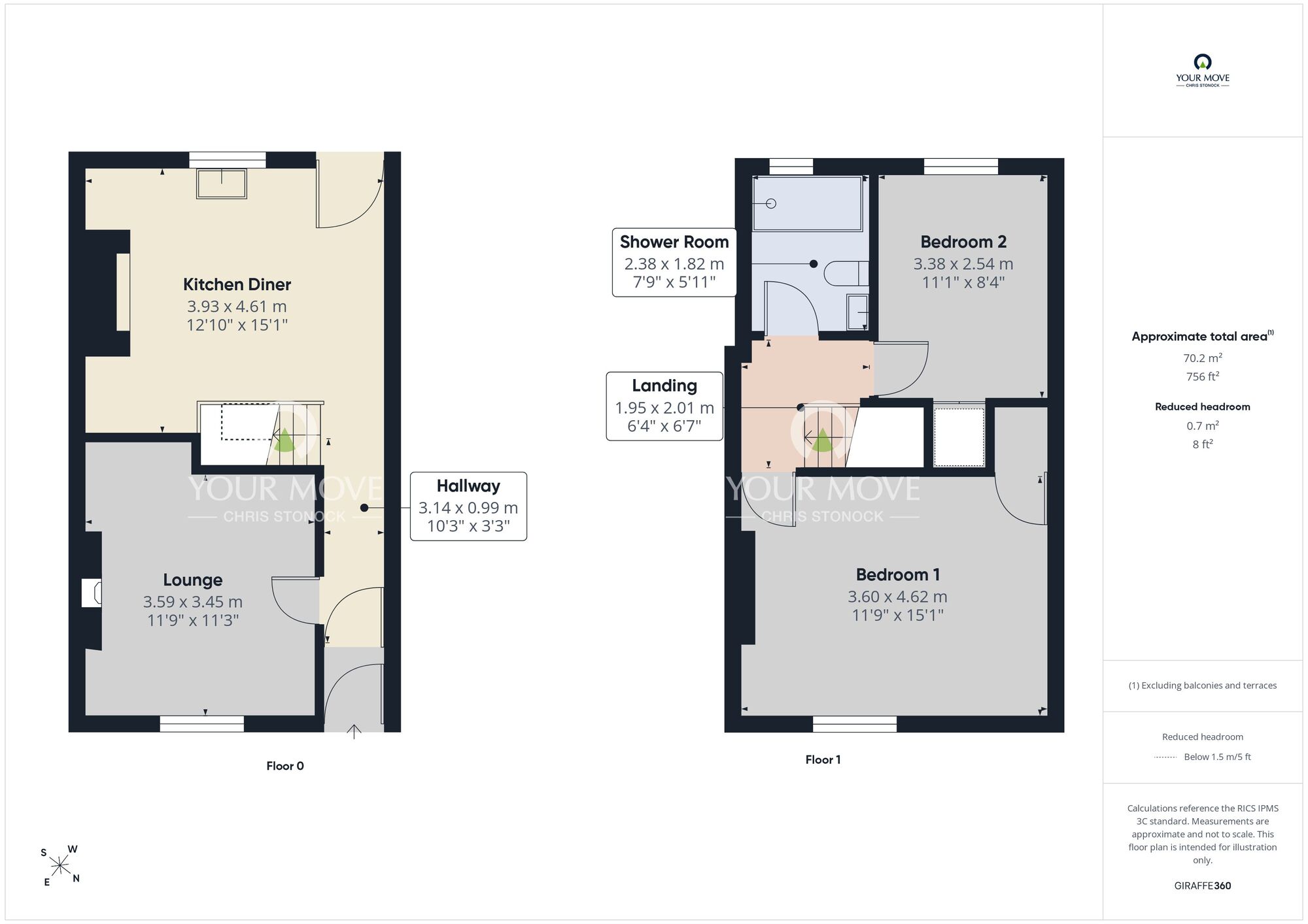 Floorplan of 2 bedroom Mid Terrace House for sale, Park Road, Consett, Durham, DH8