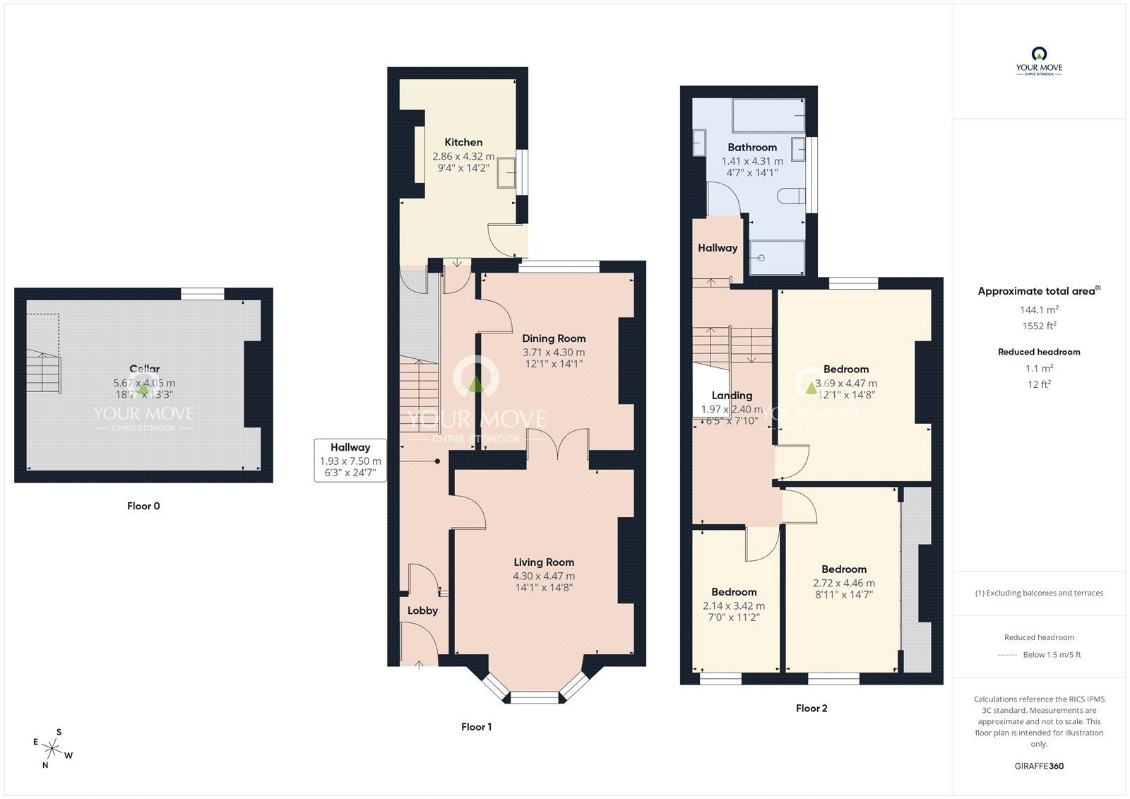 Floorplan of 3 bedroom Mid Terrace House for sale, The Avenue, Consett, Durham, DH8
