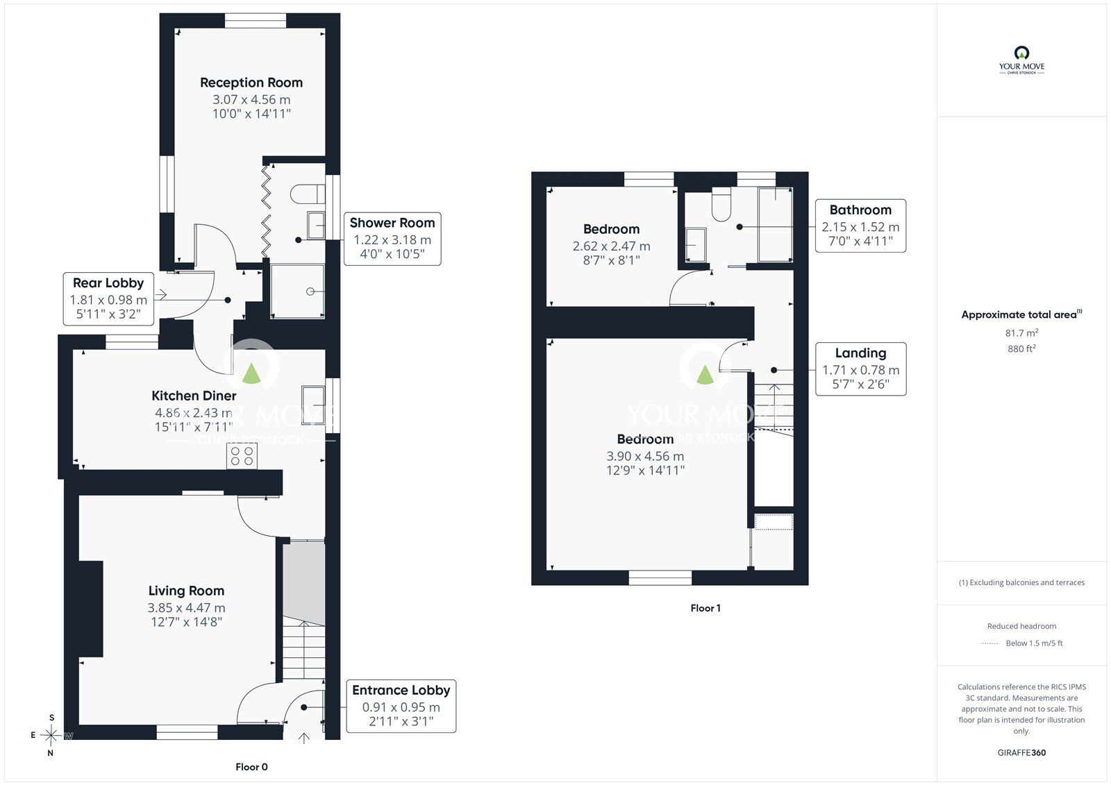 Floorplan of 2 bedroom End Terrace House for sale, Thomas Street, Blackhill, Durham, DH8