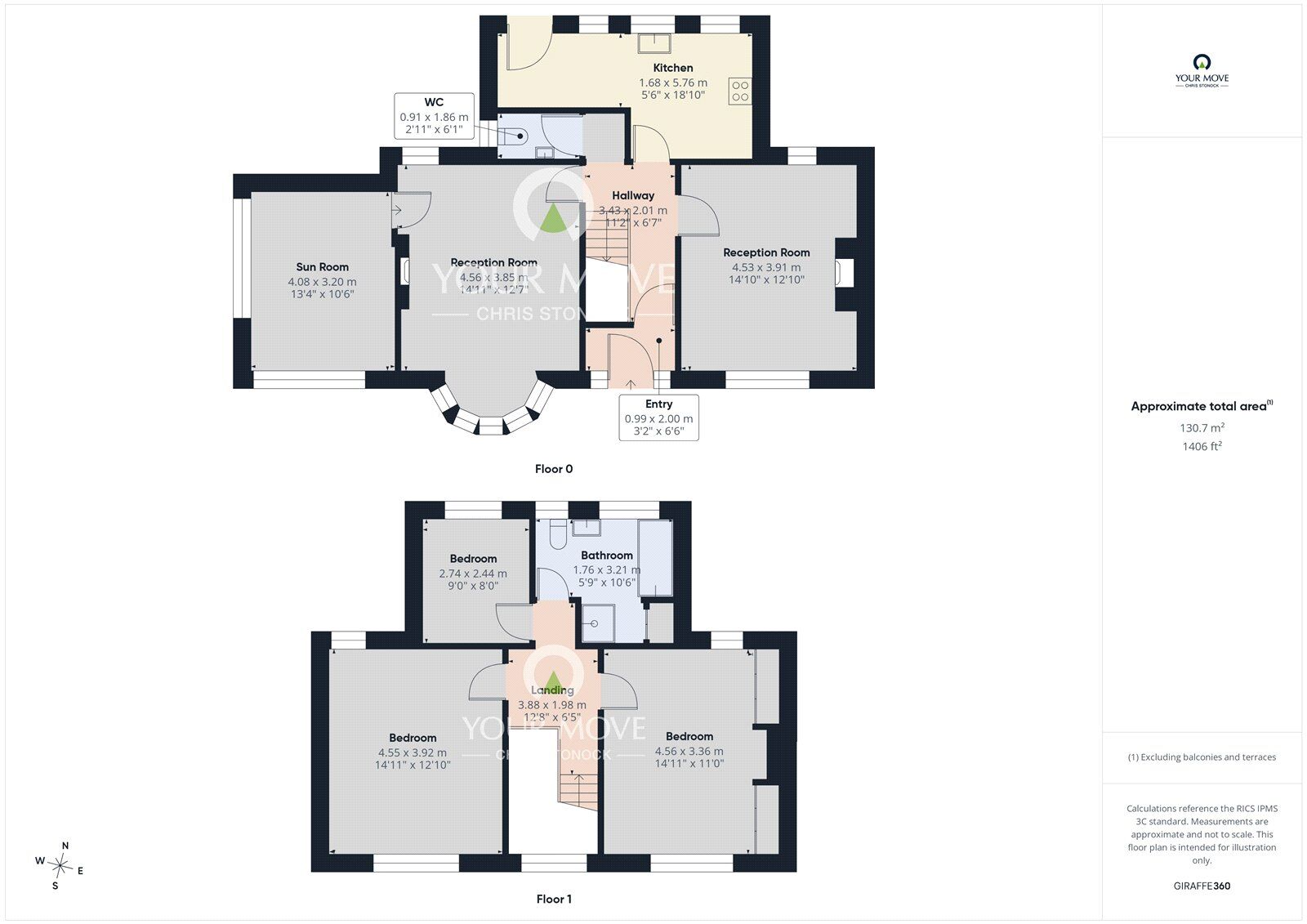 Floorplan of 3 bedroom Semi Detached House for sale, Woodlands Crescent, Shotley Bridge, Consett, Durham, DH8