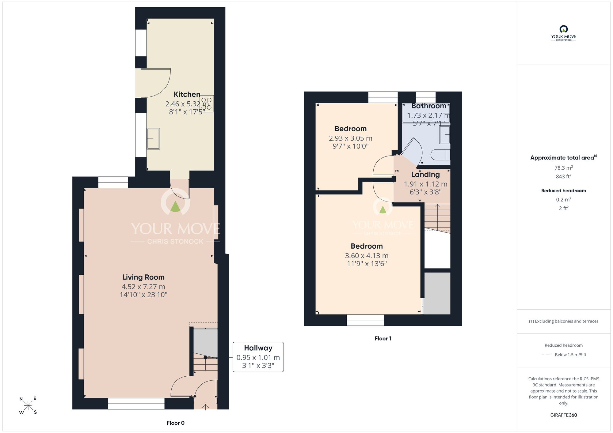 Floorplan of 2 bedroom Mid Terrace House for sale, Asquith Terrace, Stanley, Durham, DH9