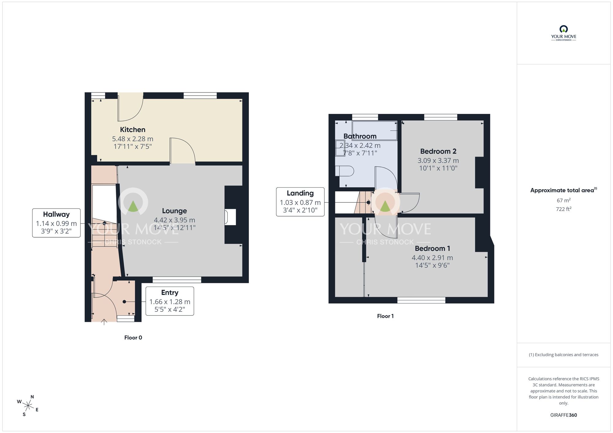 Floorplan of 2 bedroom Mid Terrace House for sale, Valley View, Leadgate, Durham, DH8