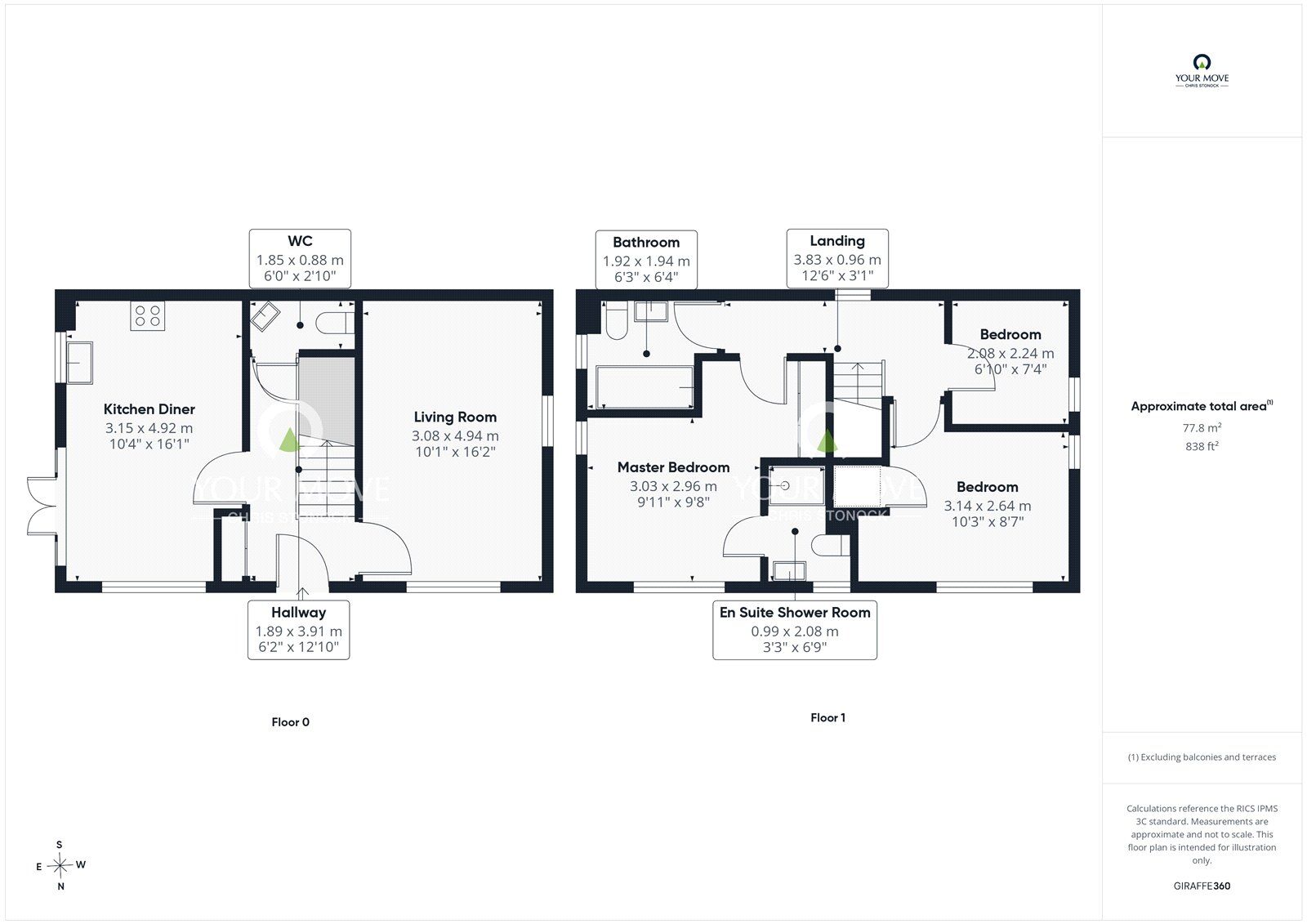 Floorplan of 3 bedroom Detached House for sale, Richardson Way, Consett, Durham, DH8