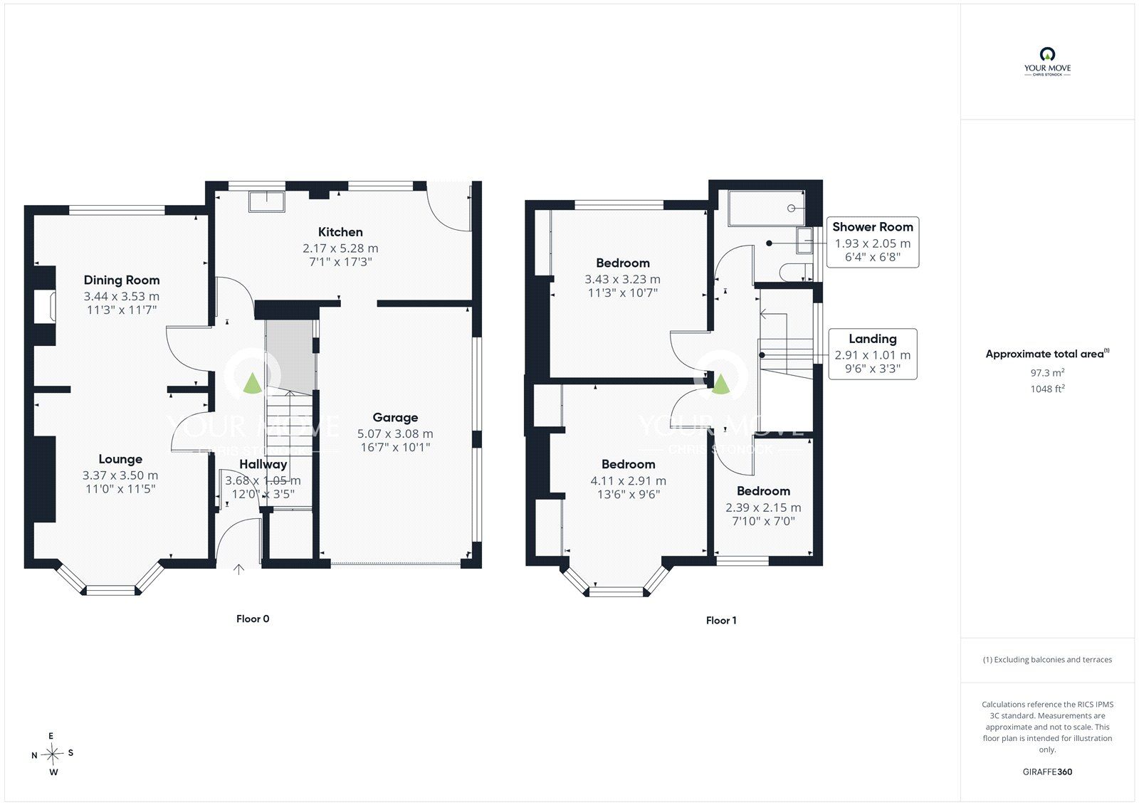 Floorplan of 3 bedroom Semi Detached House for sale, Beverley Gardens, Blackhill, Durham, DH8