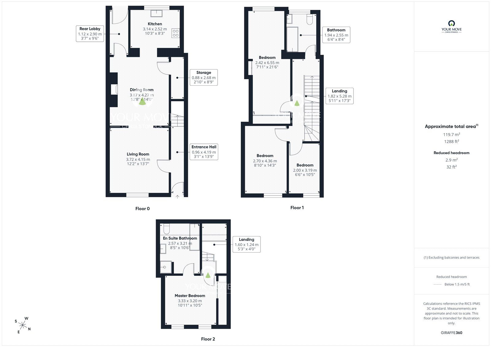 Floorplan of 4 bedroom Mid Terrace House for sale, East Parade, Consett, Durham, DH8