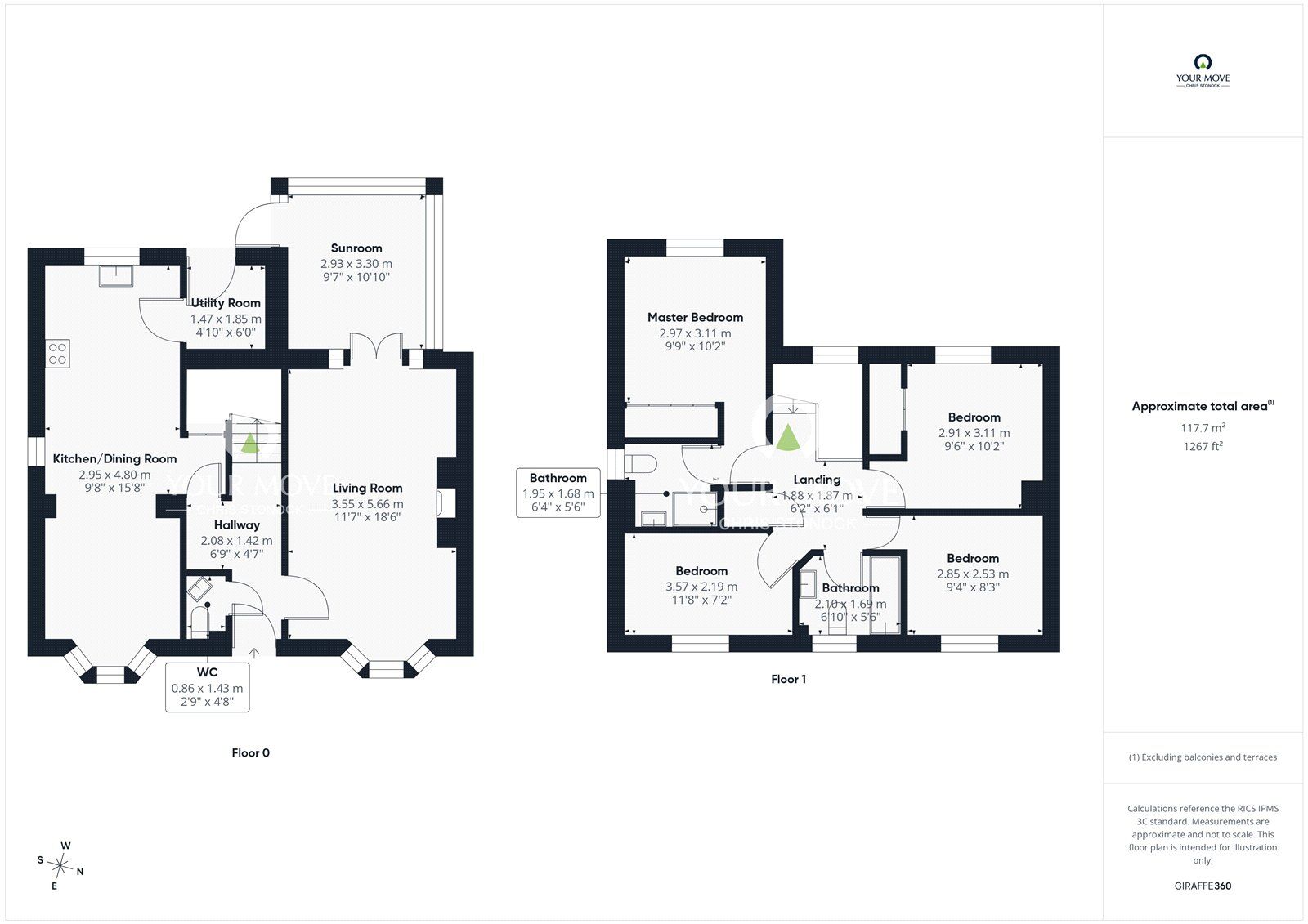Floorplan of 4 bedroom Detached House for sale, Redmire Drive, Delves Lane, Consett, Durham, DH8
