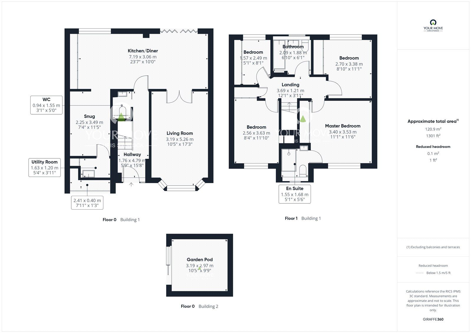Floorplan of 4 bedroom Detached House for sale, Holwick Close, Templetown, Consett, Durham, DH8