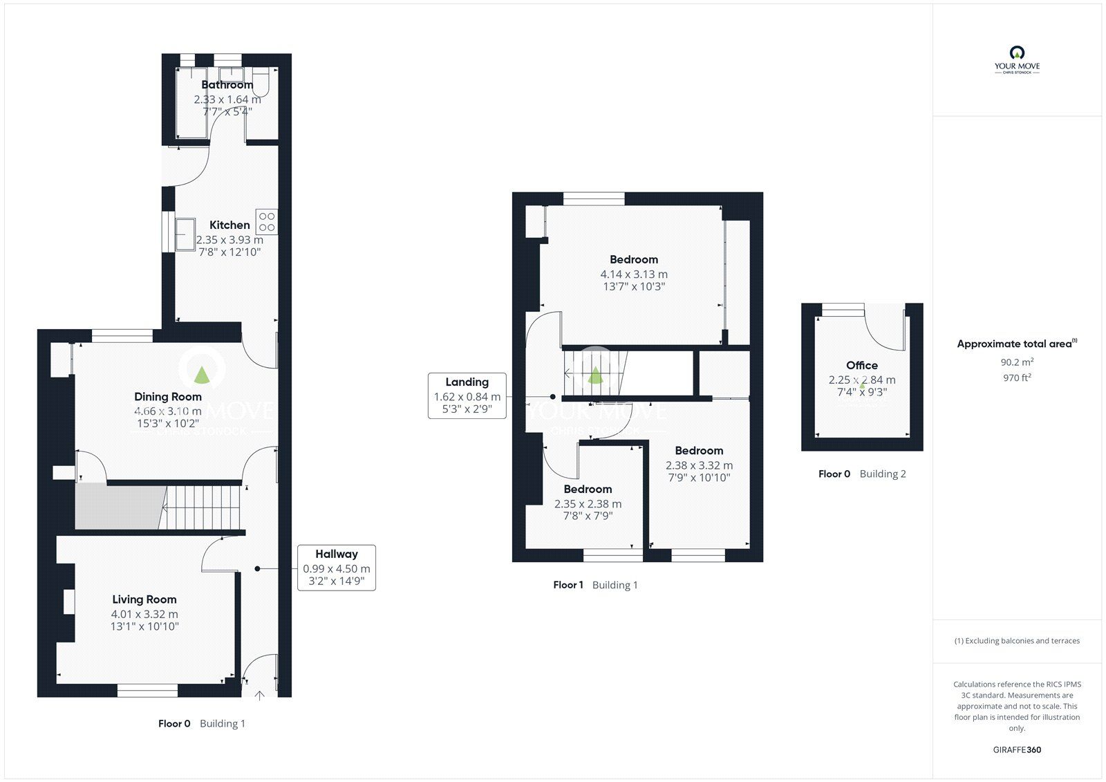 Floorplan of 3 bedroom Mid Terrace House for sale, Hysehope Terrace, Consett, Durham, DH8
