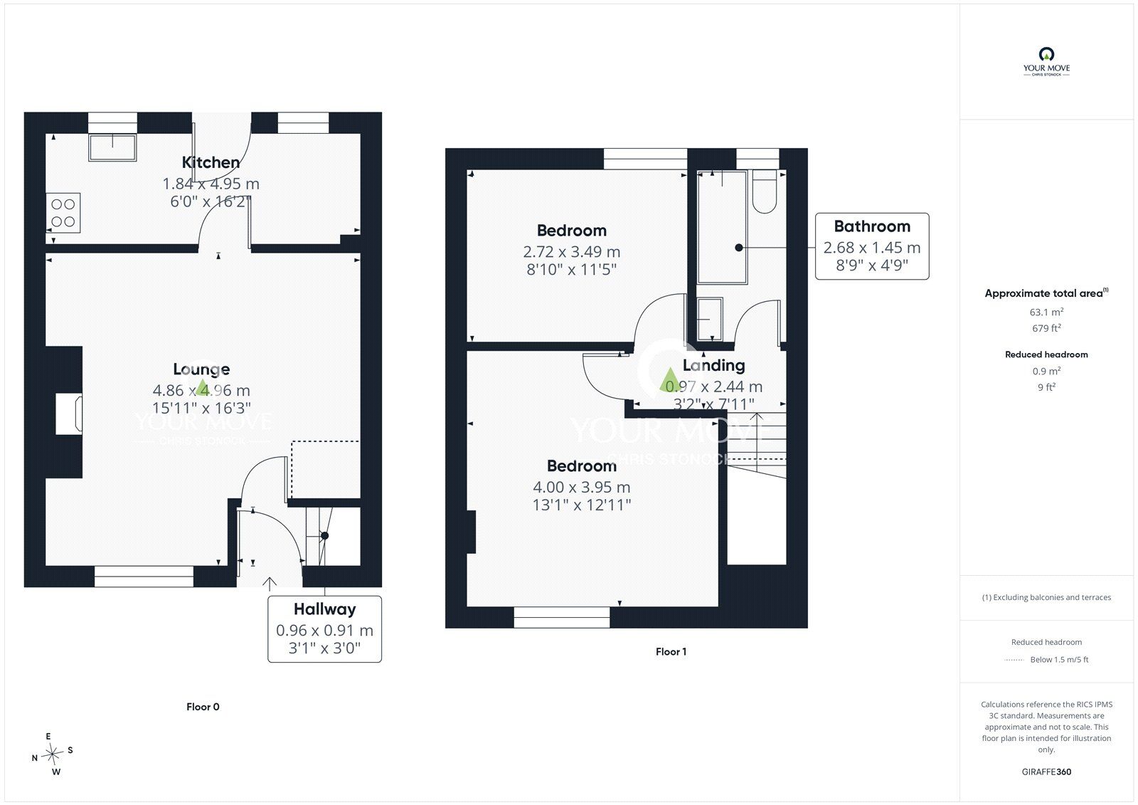 Floorplan of 2 bedroom End Terrace House for sale, Steel Street, Consett, Durham, DH8