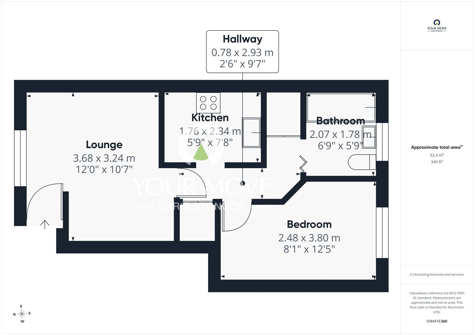Floorplan of 1 bedroom Flat for sale, Ritson Street, Blackhill, Consett, Durham, DH8
