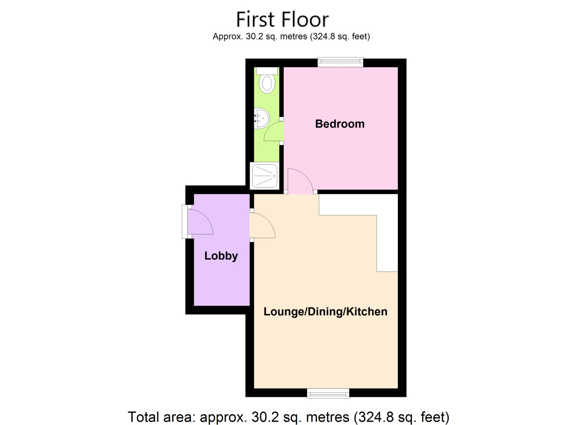 Floorplan of 1 bedroom  Flat to rent, Oaks House High Chare, Chester Le Street, County Durham, DH3