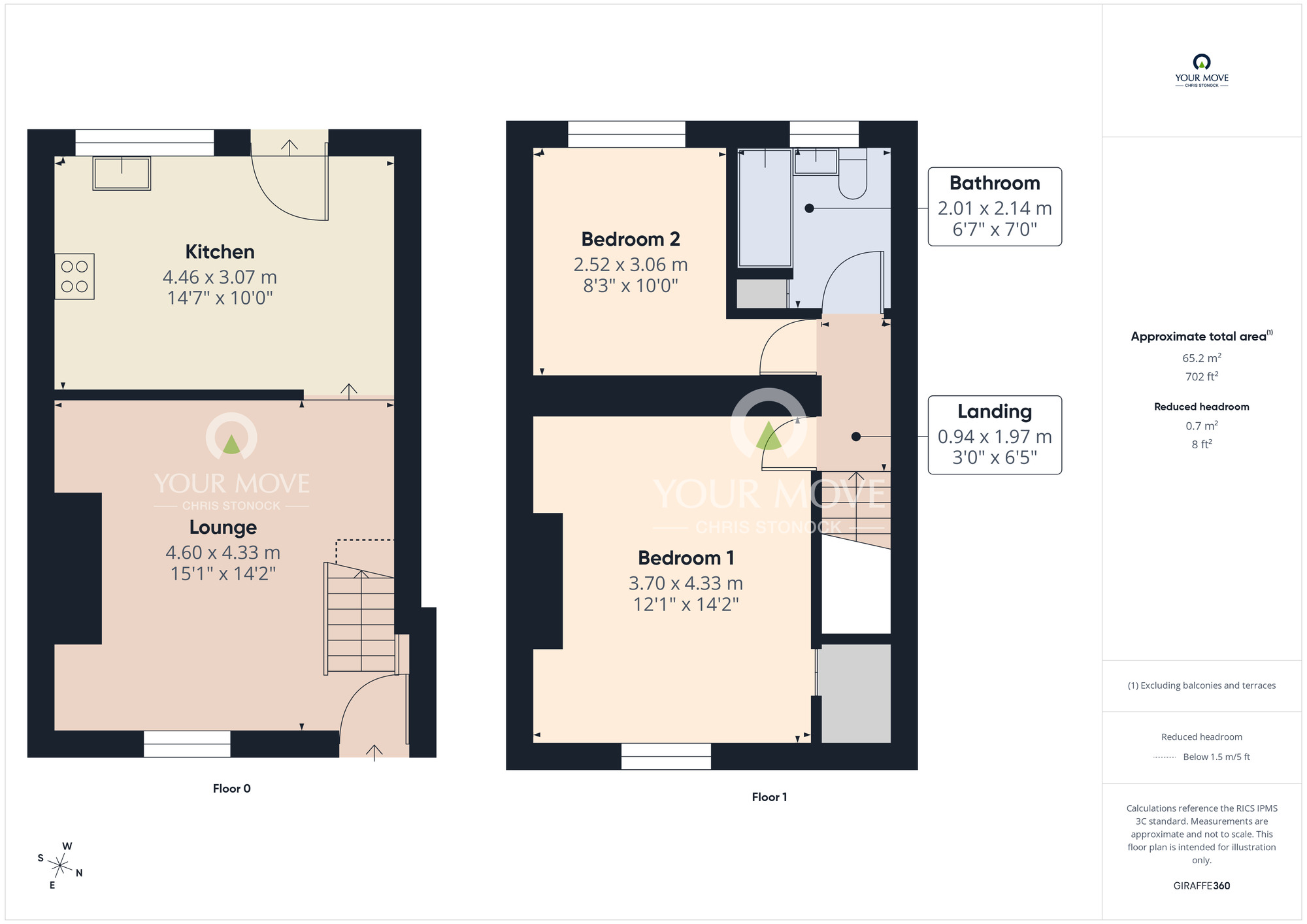 Floorplan of 2 bedroom Mid Terrace House to rent, William Street, Chester Le Street, Durham, DH3