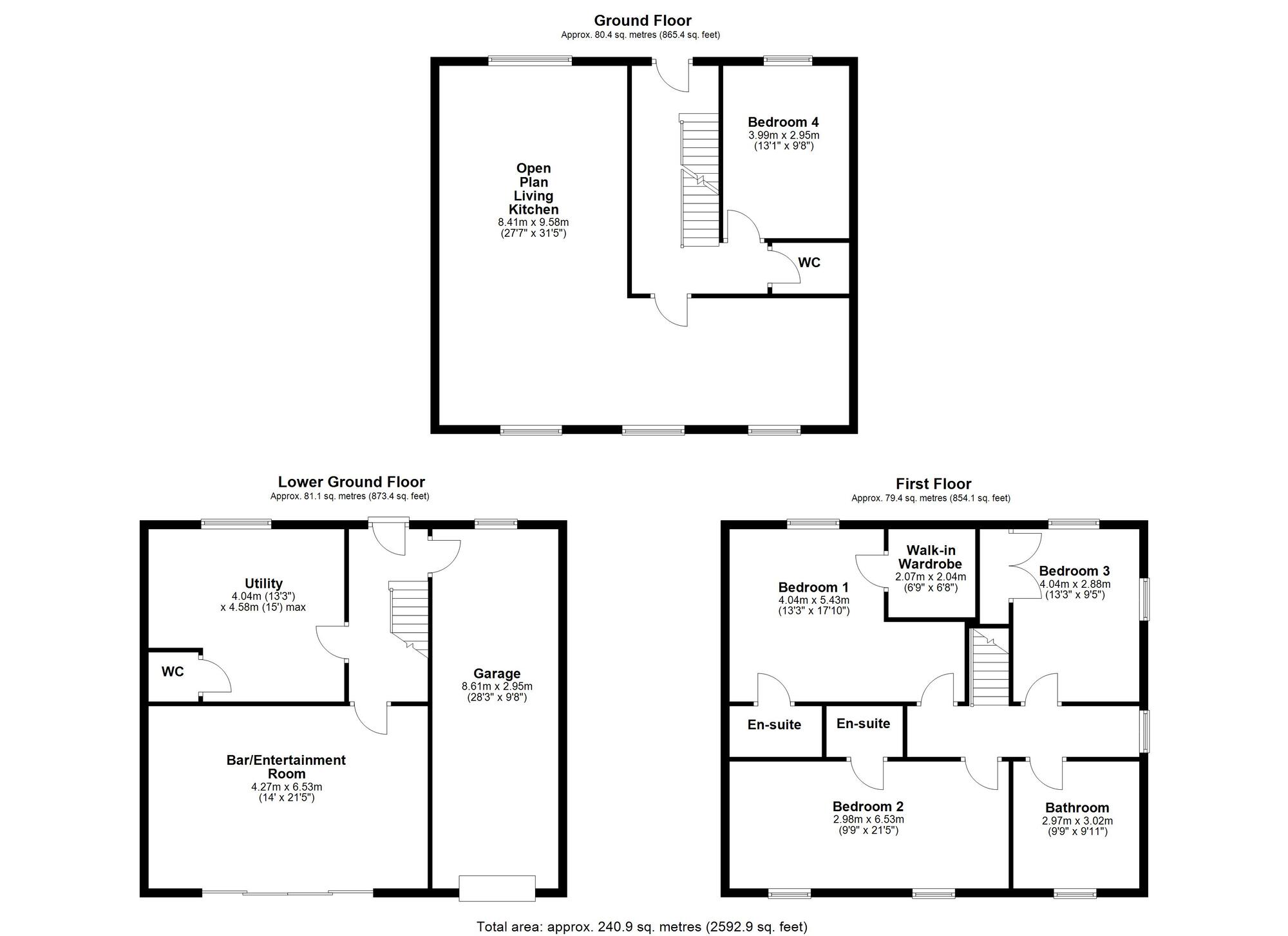 Floorplan of 4 bedroom Detached House for sale, Front Street, Newfield, Durham, DH2