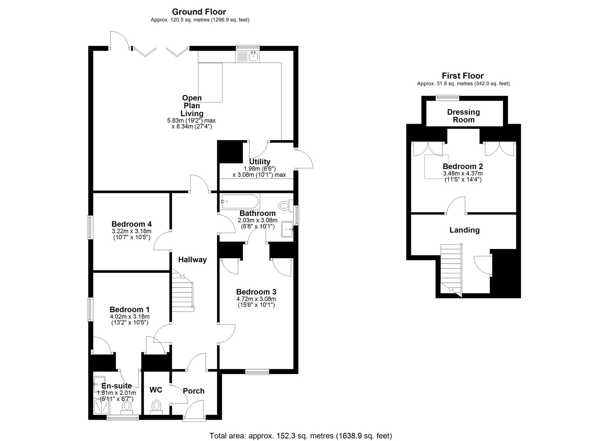 Floorplan of 4 bedroom Detached Bungalow for sale, Castle View, Chester Le Street, Durham, DH3