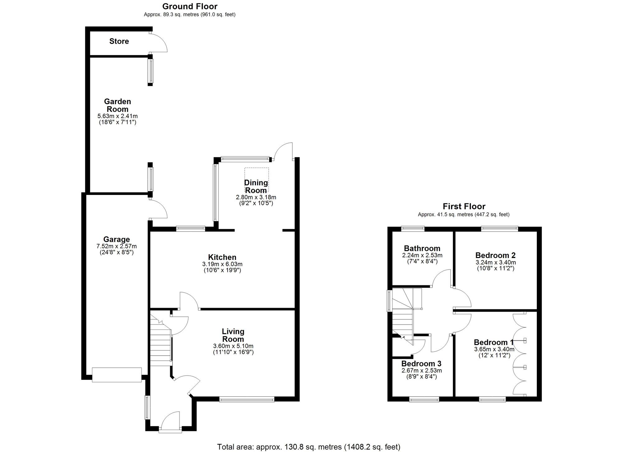 Floorplan of 3 bedroom Semi Detached House for sale, York Terrace, Chester Le Street, Durham, DH3