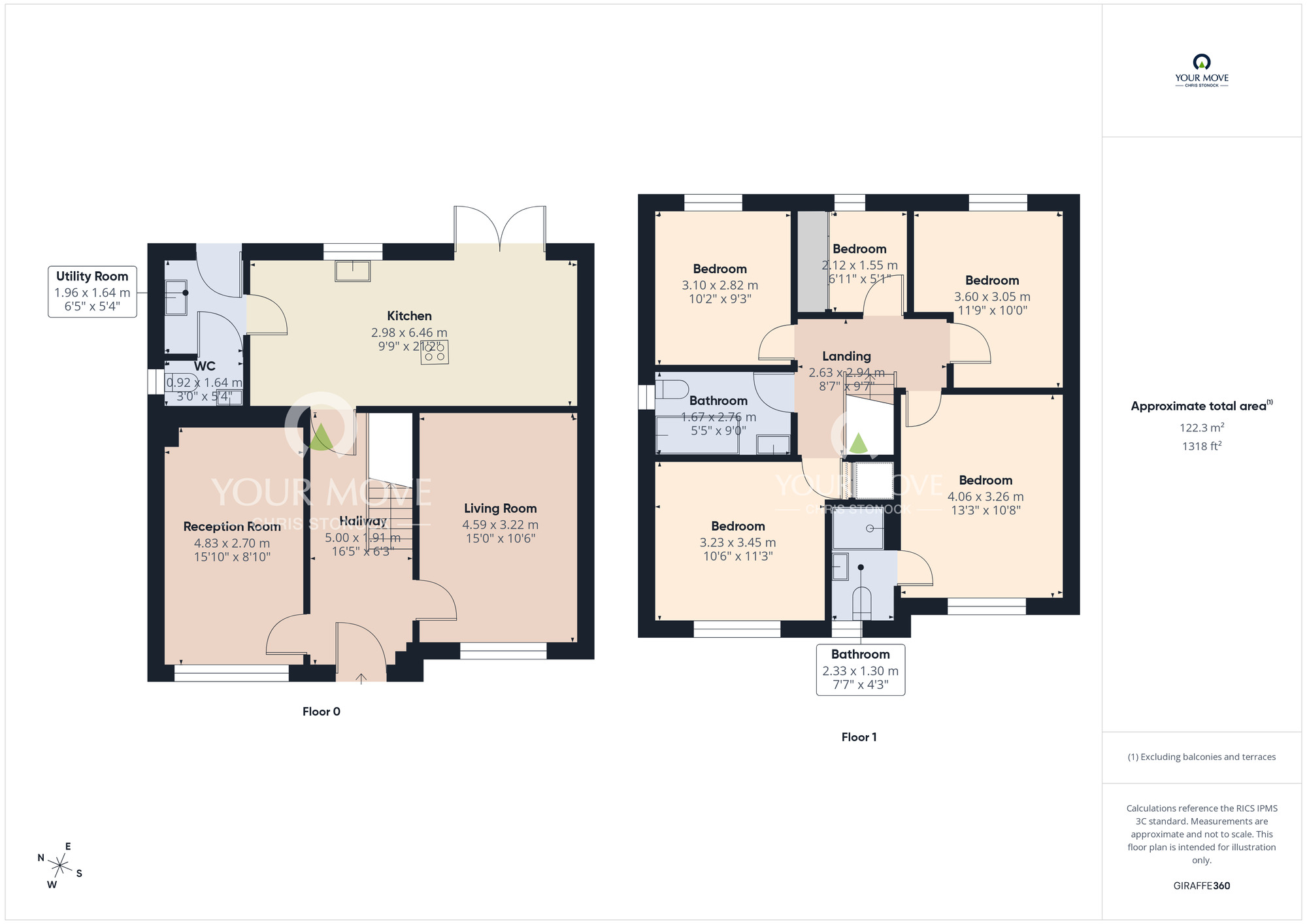 Floorplan of 5 bedroom Detached House for sale, Gatcombe Way, Newfield, Durham, DH2