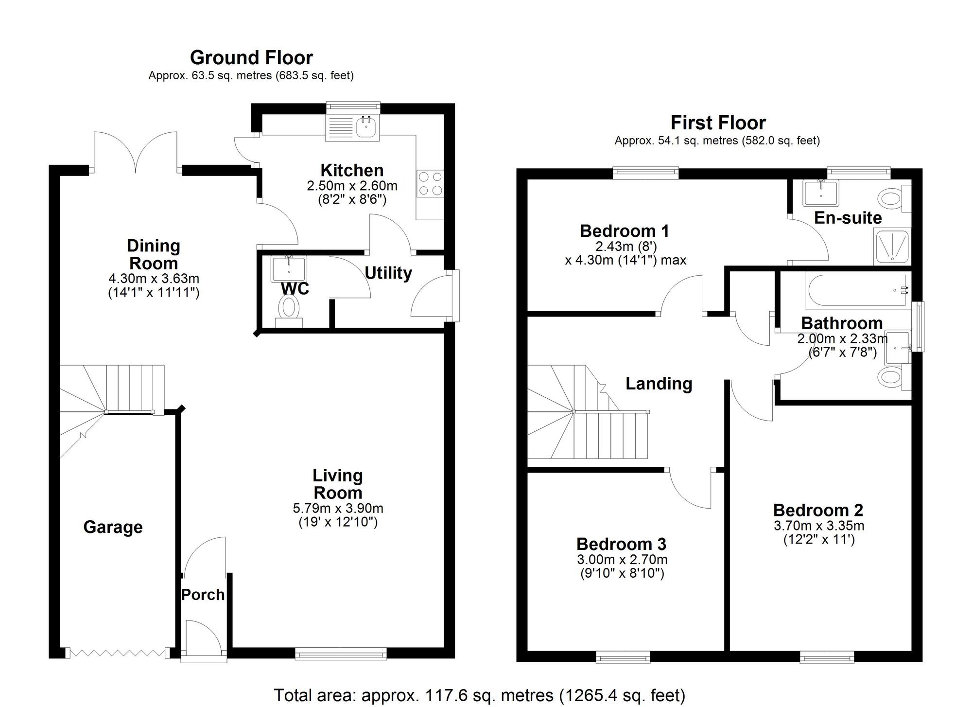 Floorplan of 3 bedroom Semi Detached House for sale, Dovecote Drive, Pelton Fell, Durham, DH2