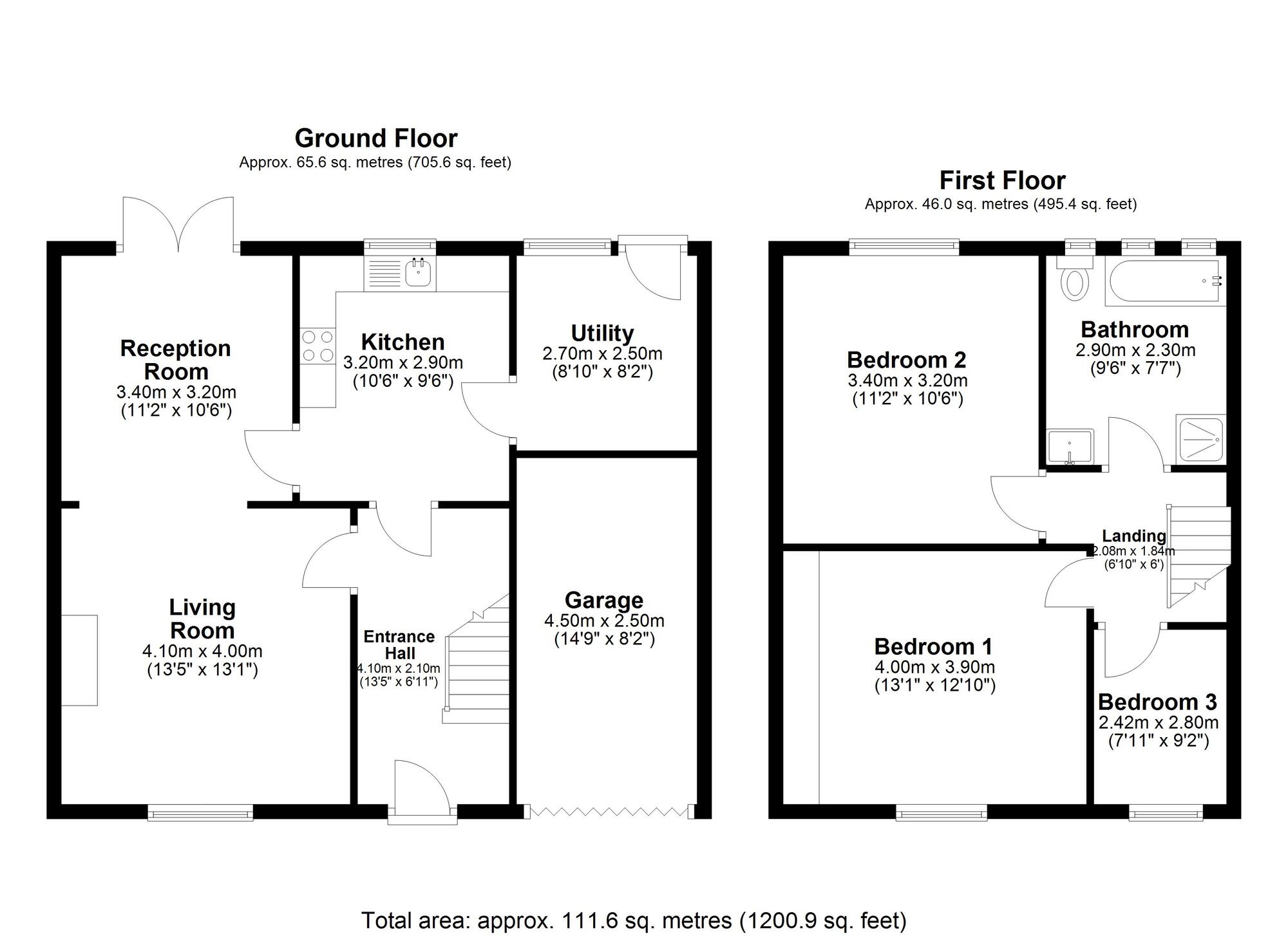 Floorplan of 3 bedroom Semi Detached House for sale, Atholl, Ouston, Durham, DH2
