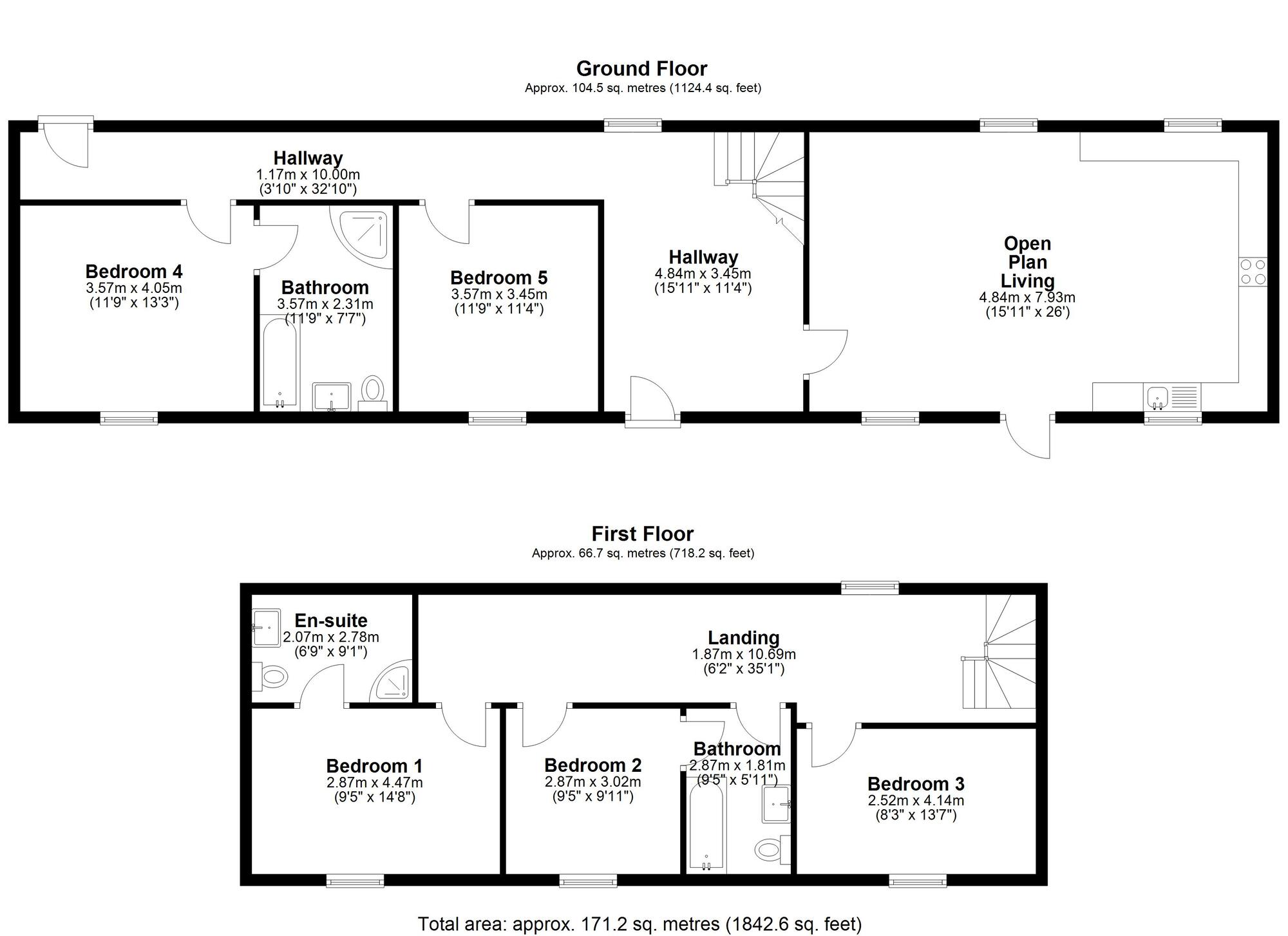 Floorplan of 4 bedroom End Terrace House for sale, Whitwell South Farm, Bowburn, Durham, DH6