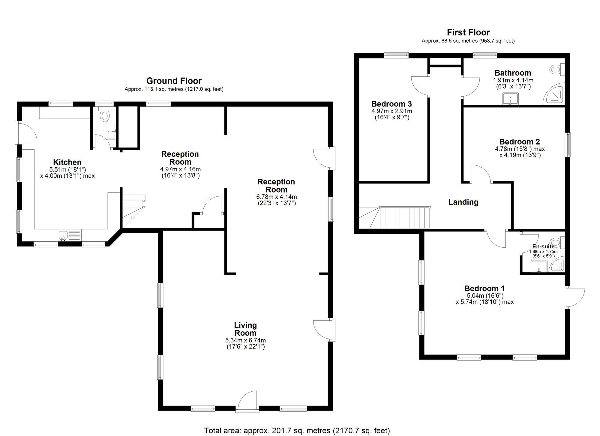 Floorplan of 3 bedroom Detached House for sale, Whitwell South Farm, Bowburn, Durham, DH6