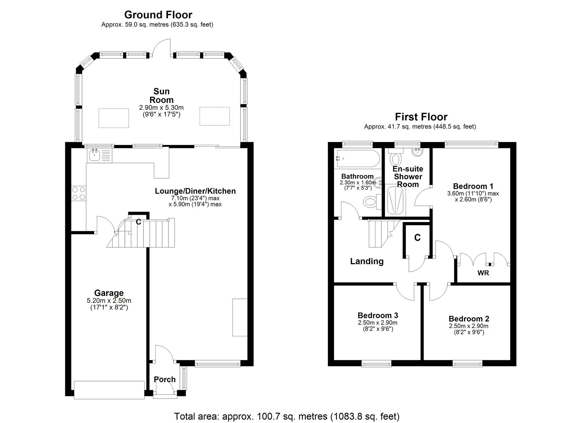 Floorplan of 3 bedroom Semi Detached House for sale, Hazel Leigh, Great Lumley, Durham, DH3