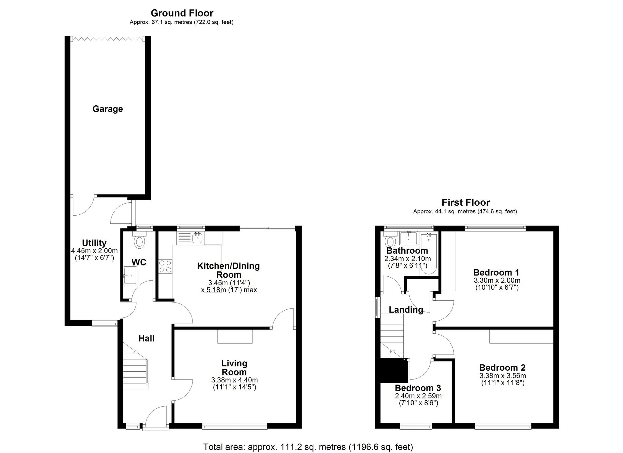 Floorplan of 3 bedroom Semi Detached House for sale, Delaval, Chester-le-street, Durham, DH2
