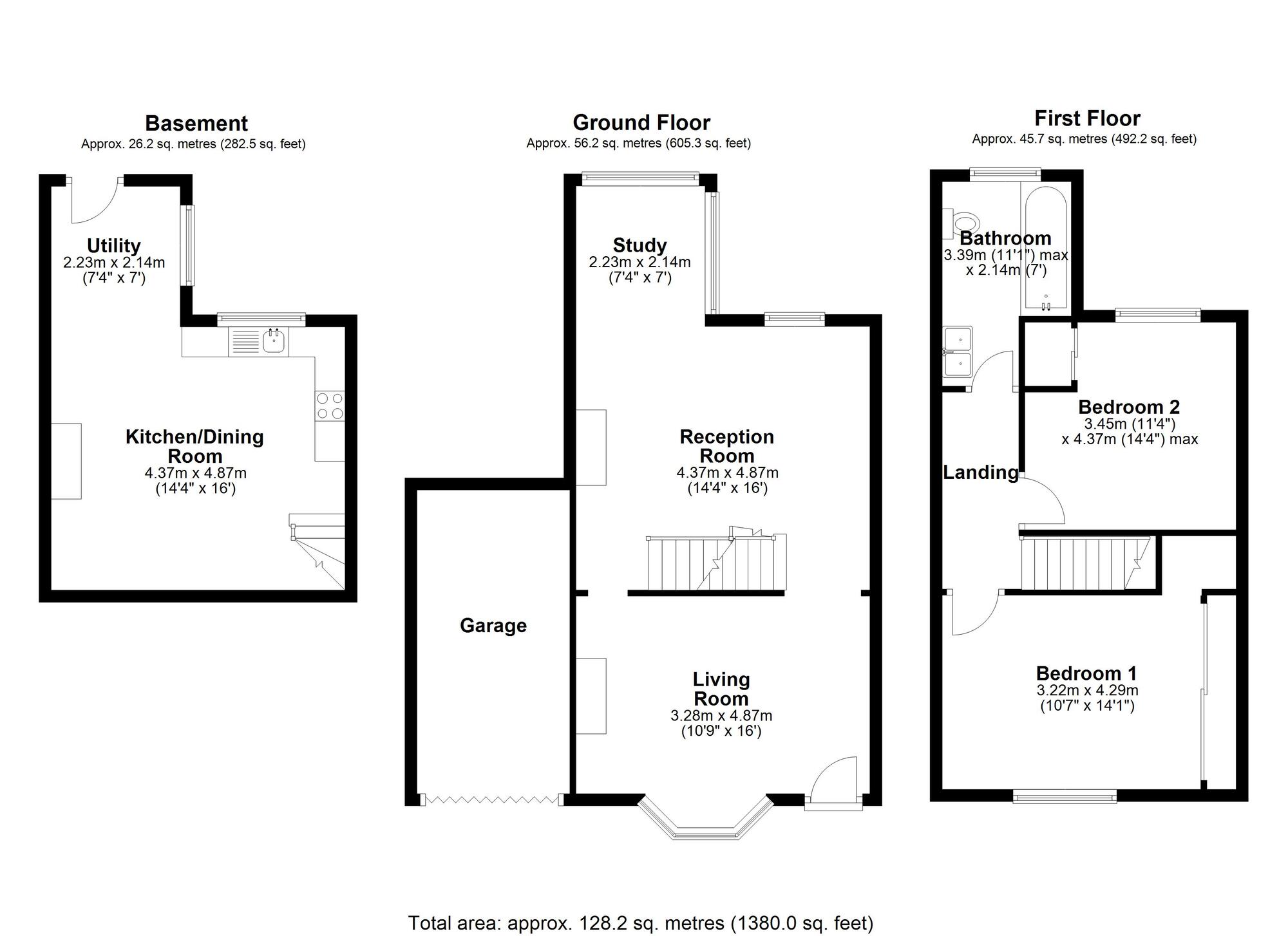 Floorplan of 2 bedroom End Terrace House for sale, Wylam Road, Stanley, Durham, DH9