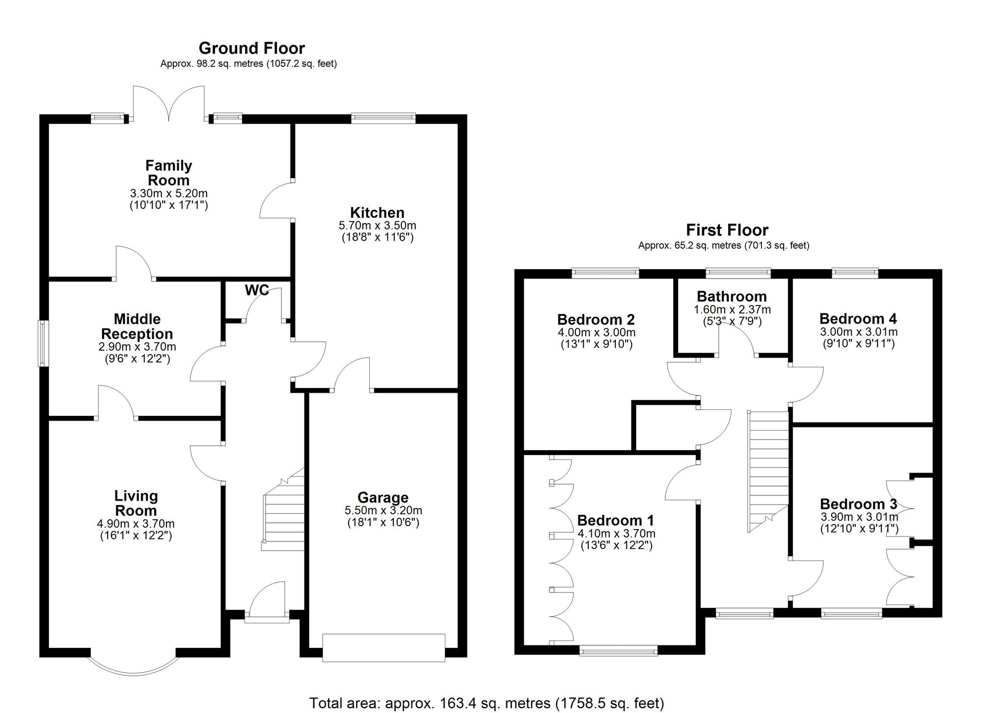 Floorplan of 4 bedroom Detached House for sale, Picktree Lodge, Chester-Le-Street, County Durham, DH3