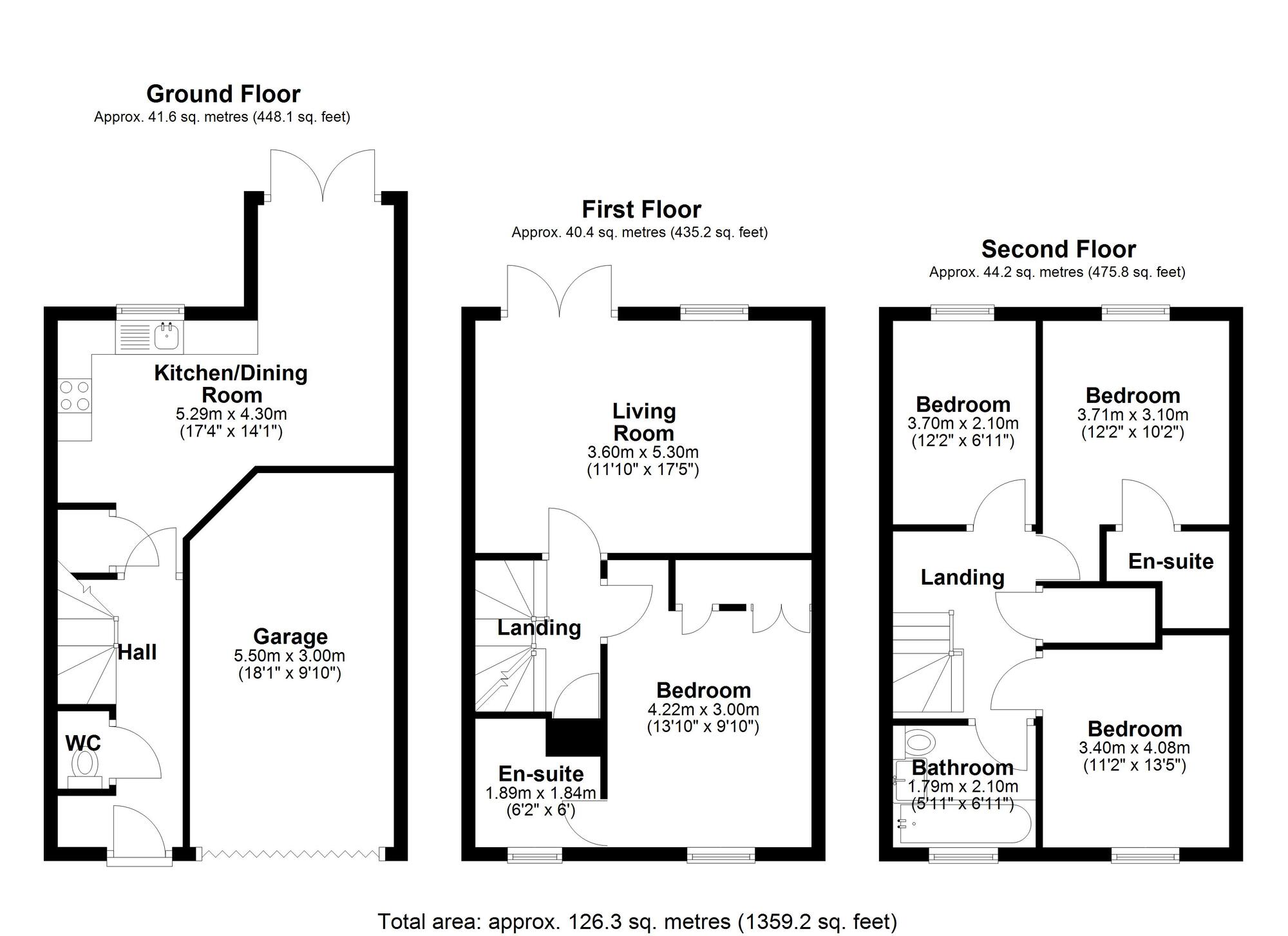 Floorplan of 4 bedroom End Terrace House for sale, Dovecote Drive, Pelton Fell, Durham, DH2