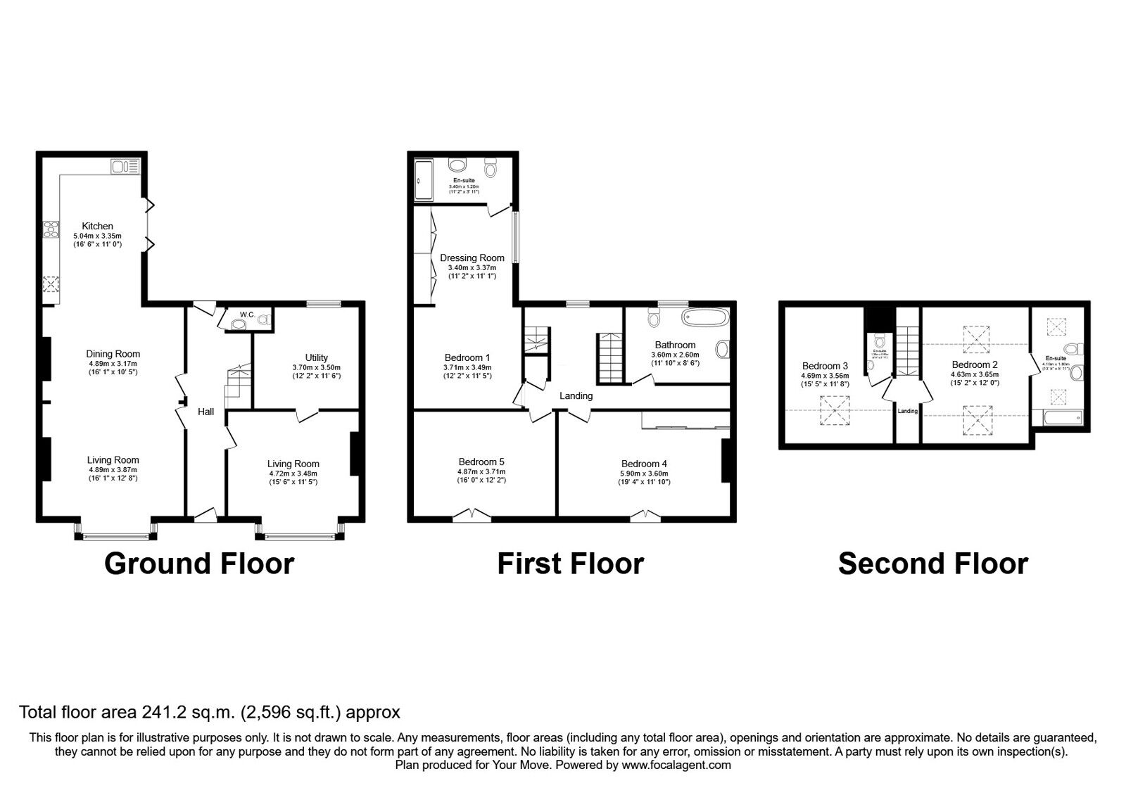 Floorplan of 5 bedroom Detached House for sale, Gowland Terrace, Wheatley Hill, Durham, DH6