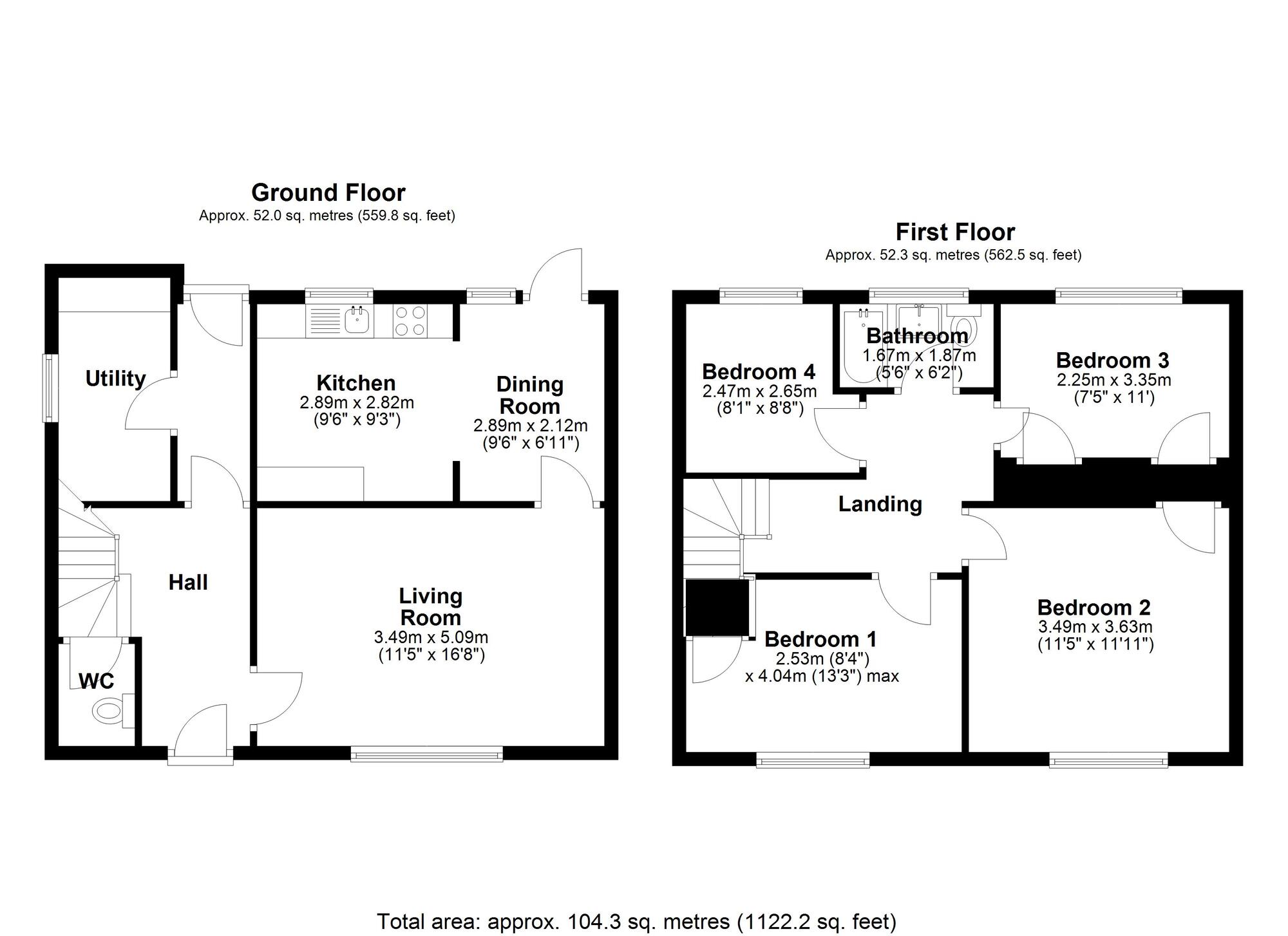 Floorplan of 4 bedroom Semi Detached House for sale, Cedar Avenue, Kimblesworth, Durham, DH2