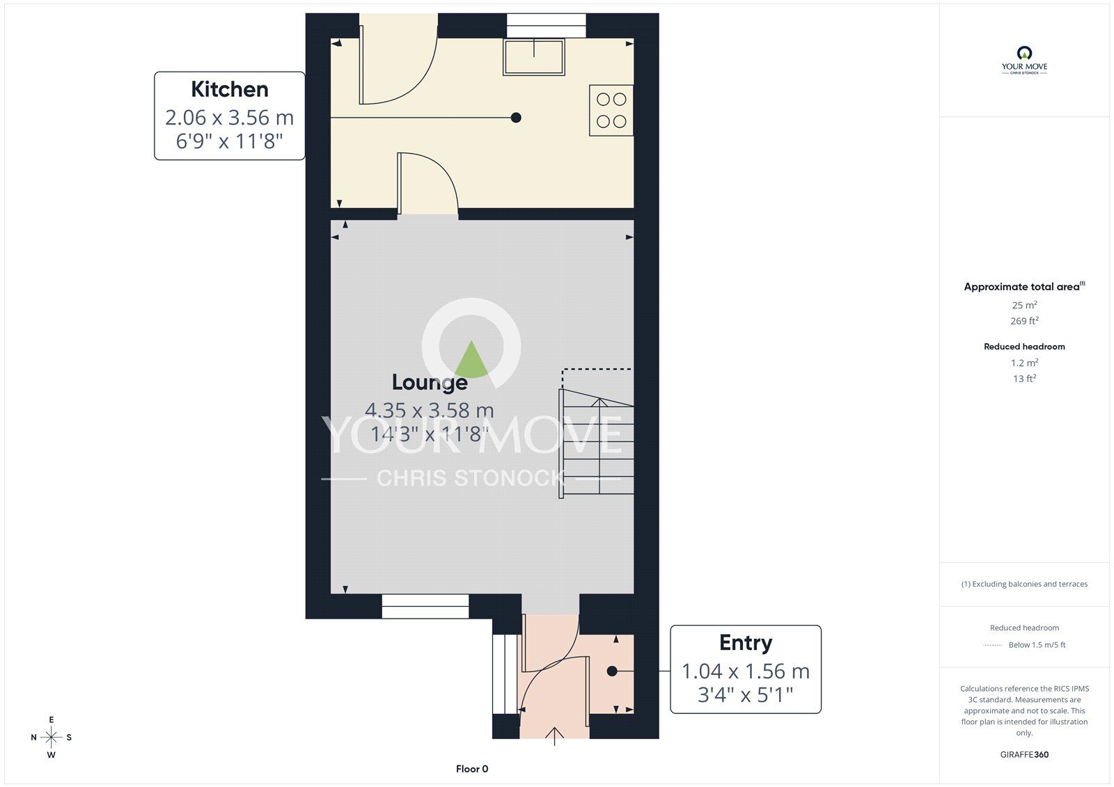Floorplan of 2 bedroom Mid Terrace House for sale, Hawthorn Drive, Dunston, Gateshead, NE11