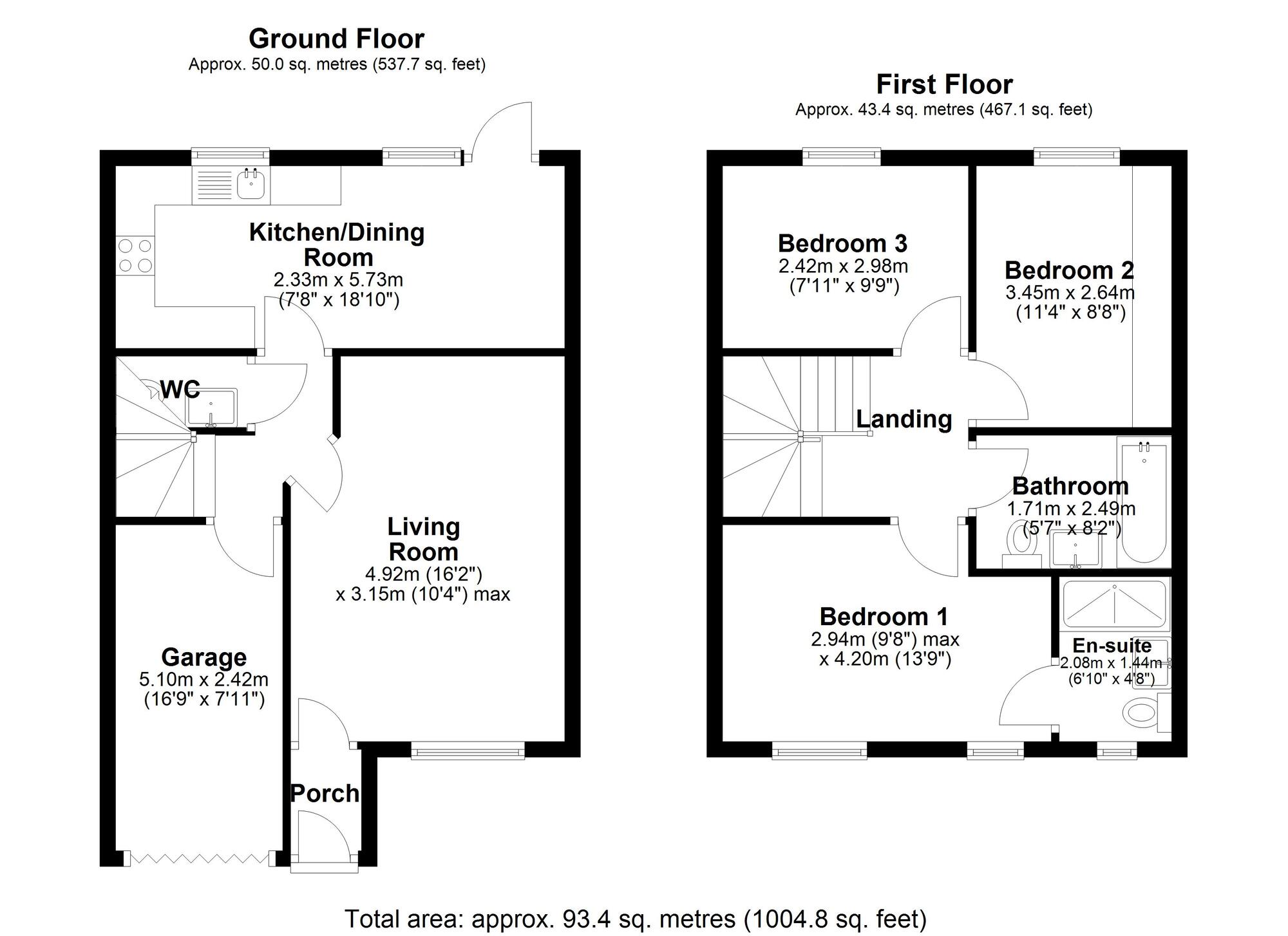Floorplan of 3 bedroom Detached House for sale, Kielder Drive, The Middles, Durham, DH9